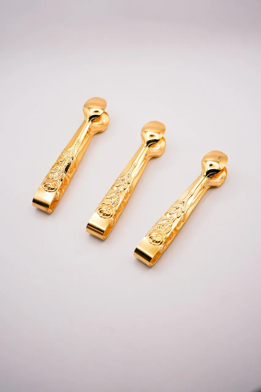 Gold sugar tongs