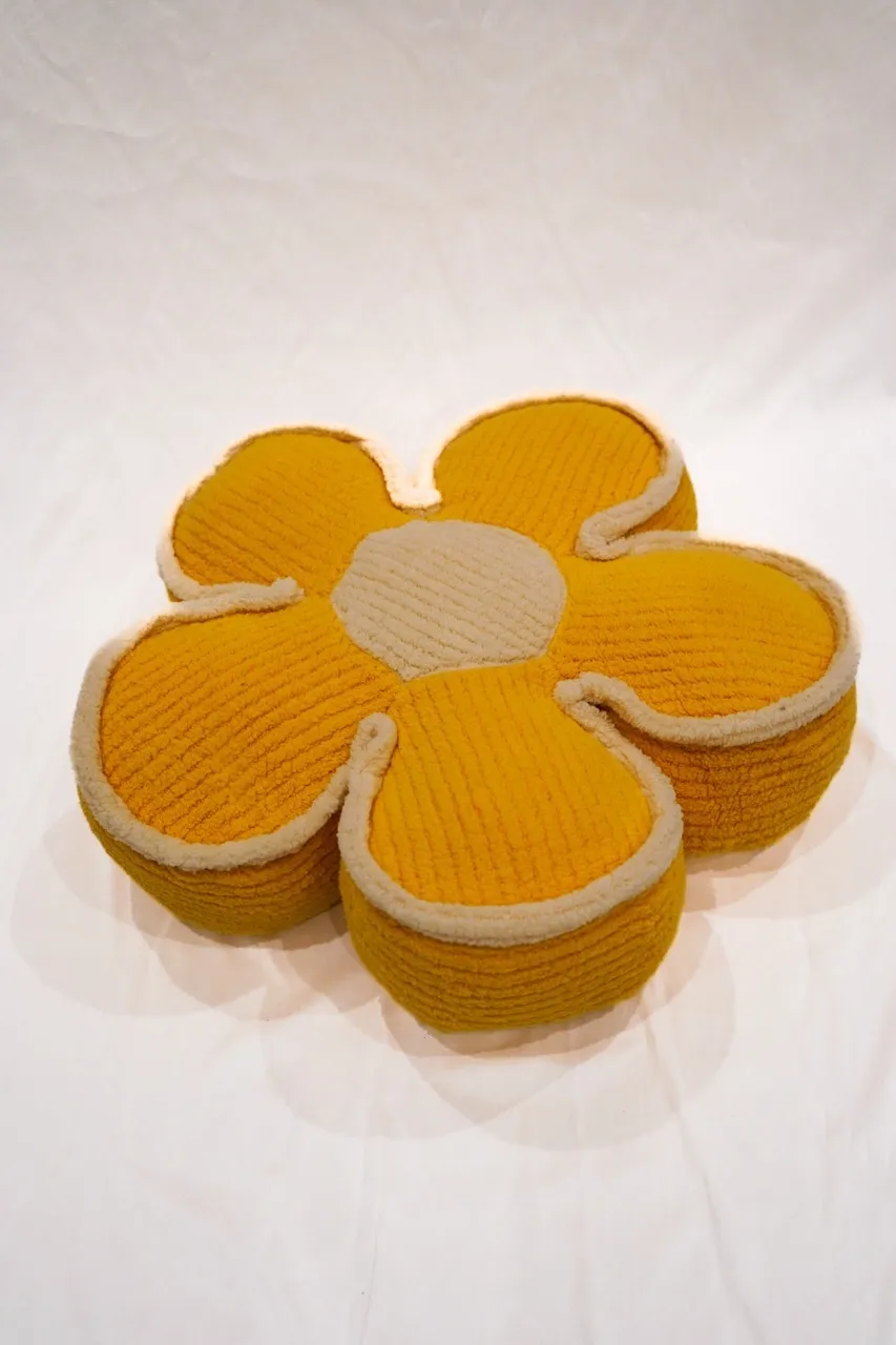 Deep Yellow Flower Cushion 20"