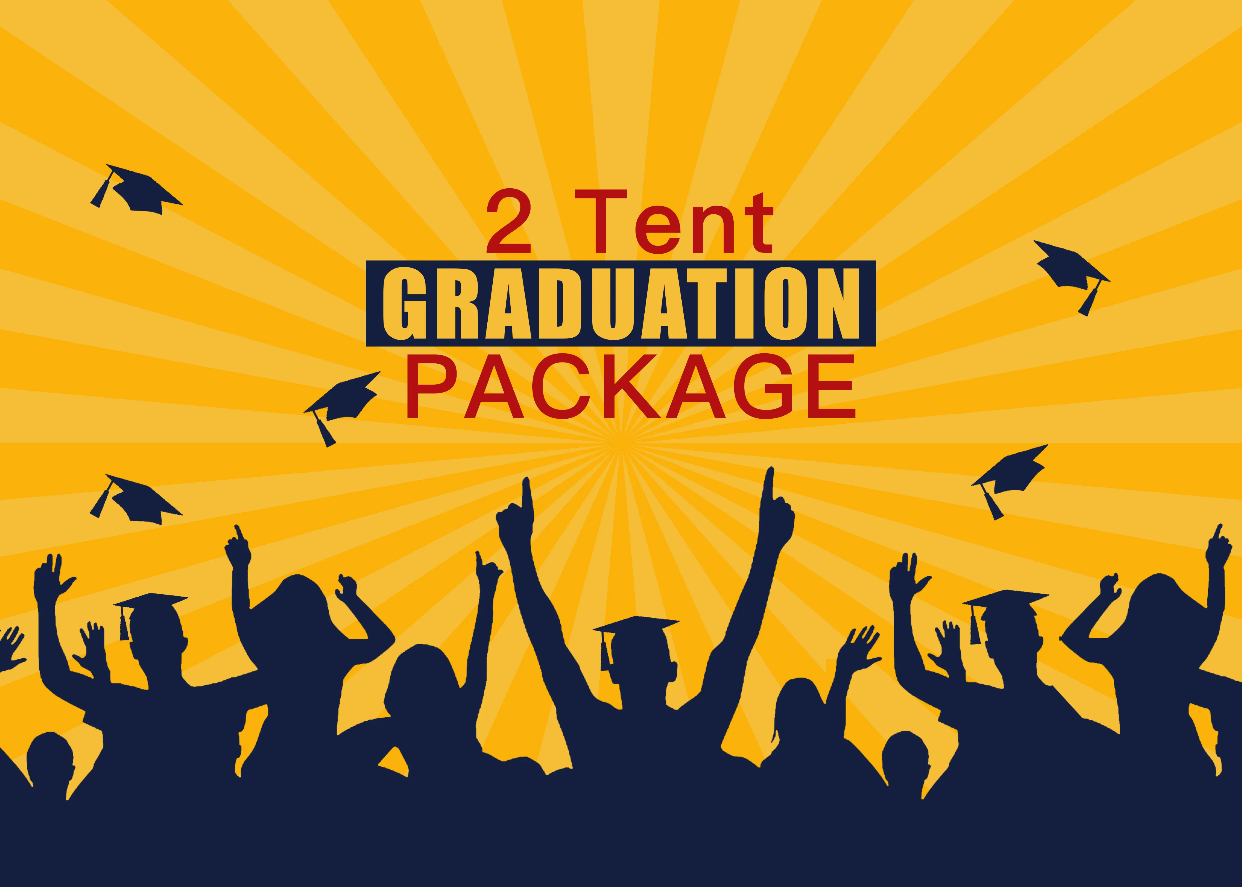 2 Tent - Graduation Party Package (64 Guests)