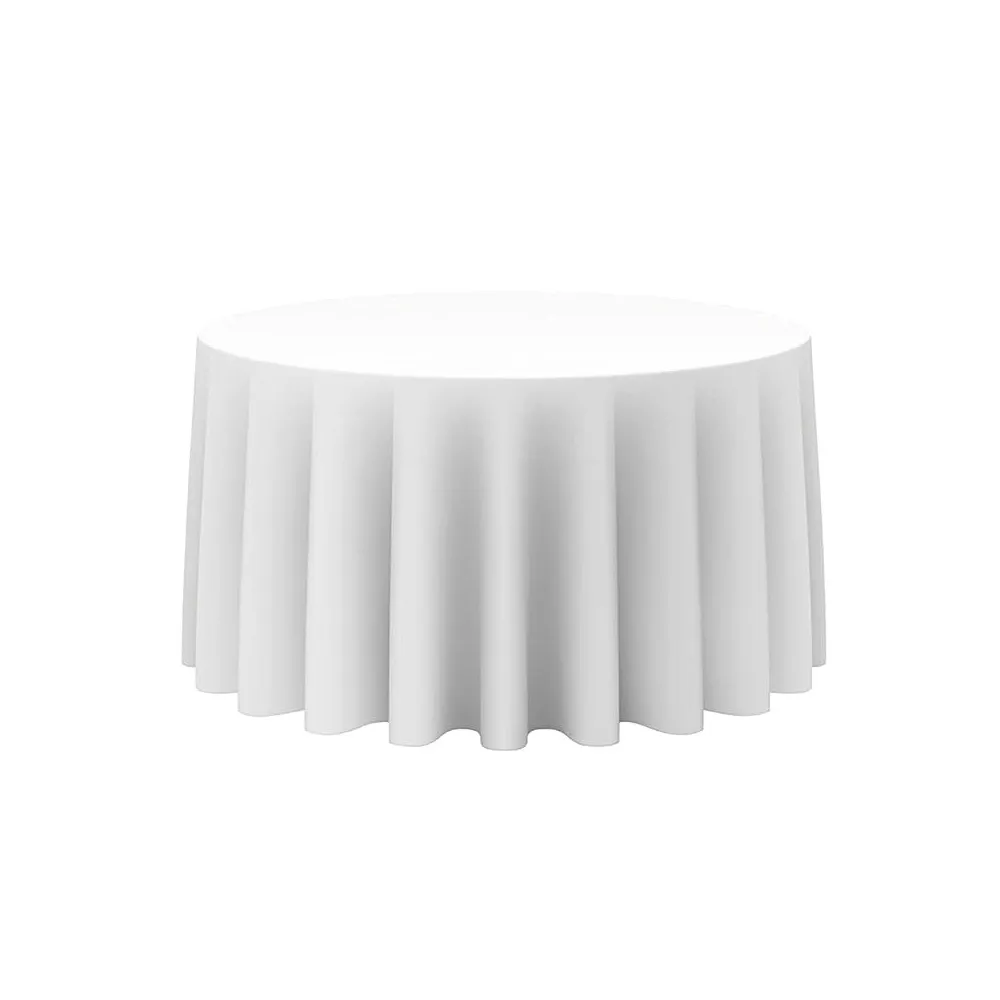 White 6' Round Table Cloth