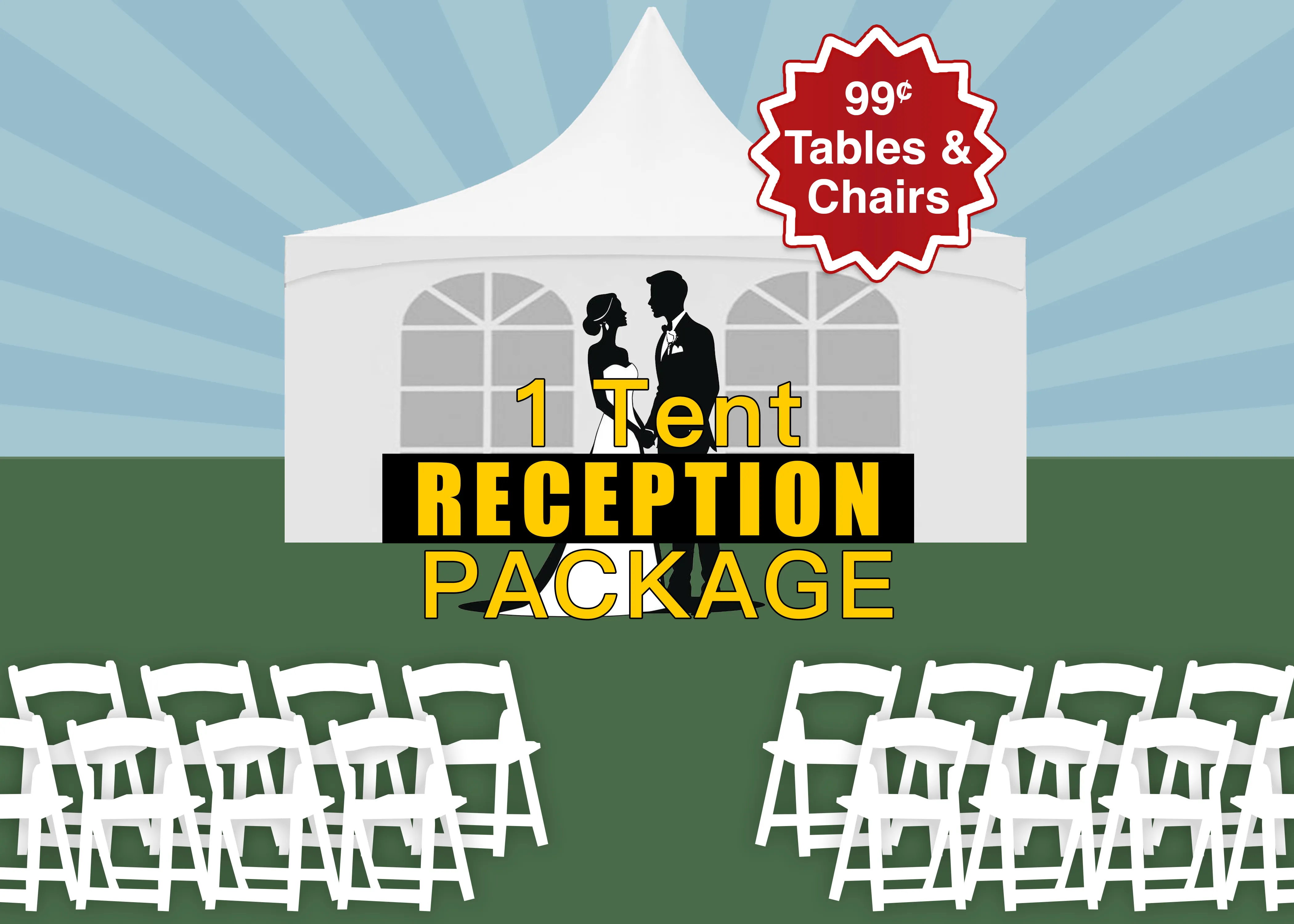 1 Tent - Wedding Reception Package (32 Guests)