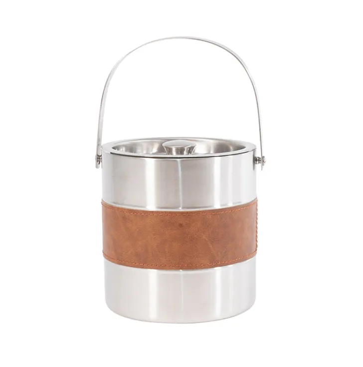 Ice bucket leather strap Exquisite Interiors Co