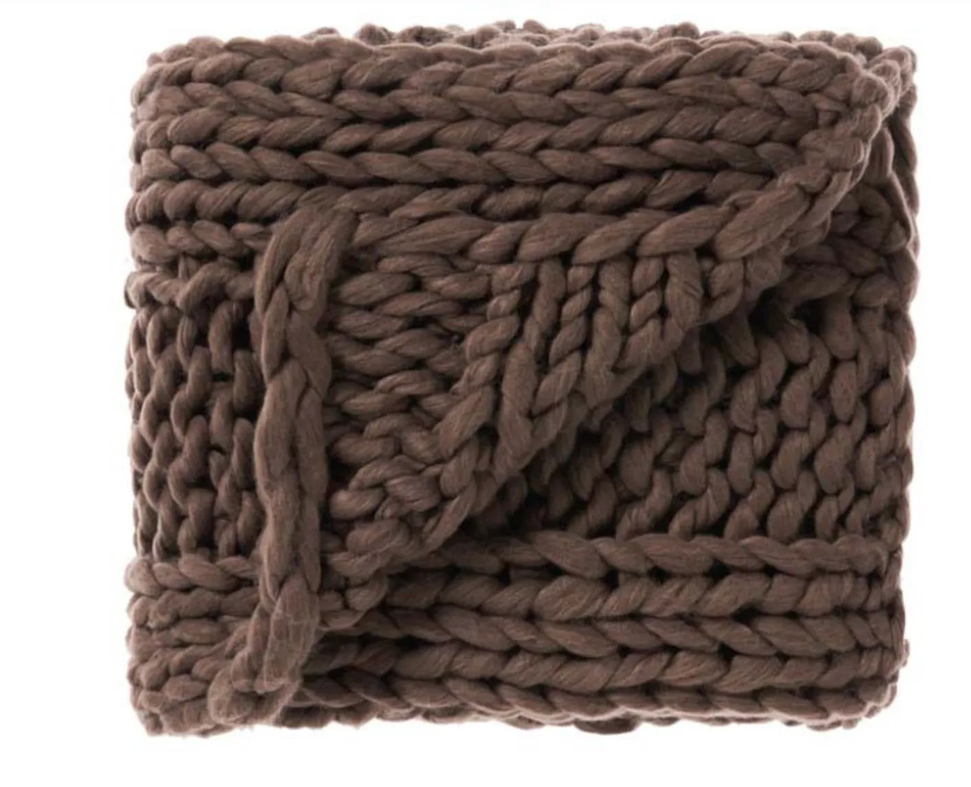 Dark Brown Chunky Knit Throw Exquisite Interiors Co