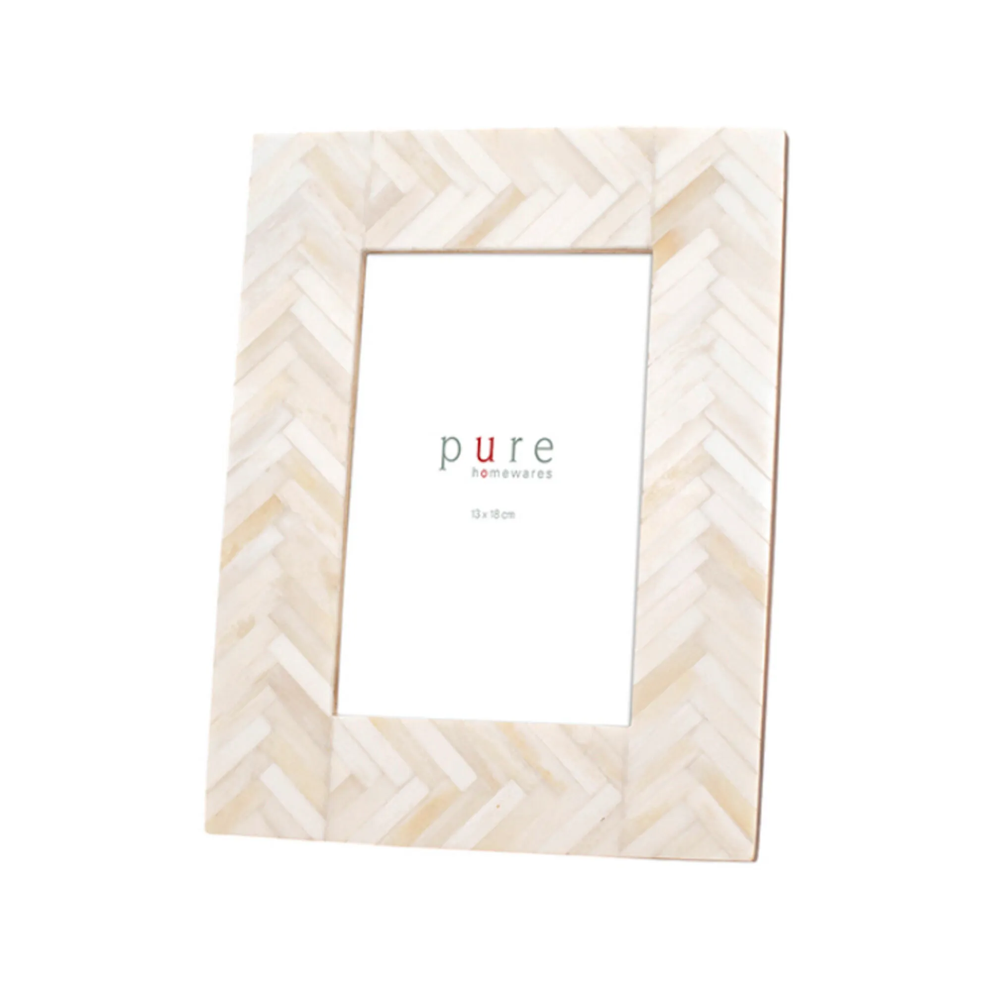 Resin Cream Herringbone Frame