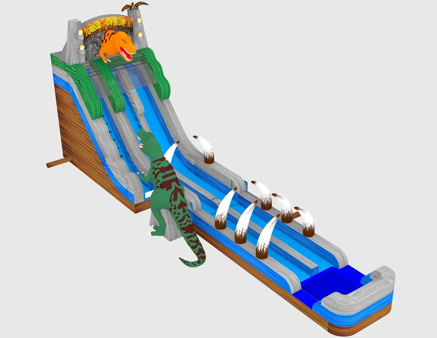Jurassic Showdown: Extinction Run: - 22ft Dual Lane Water Slide 🚨 COMING EARLY 2026 🚨