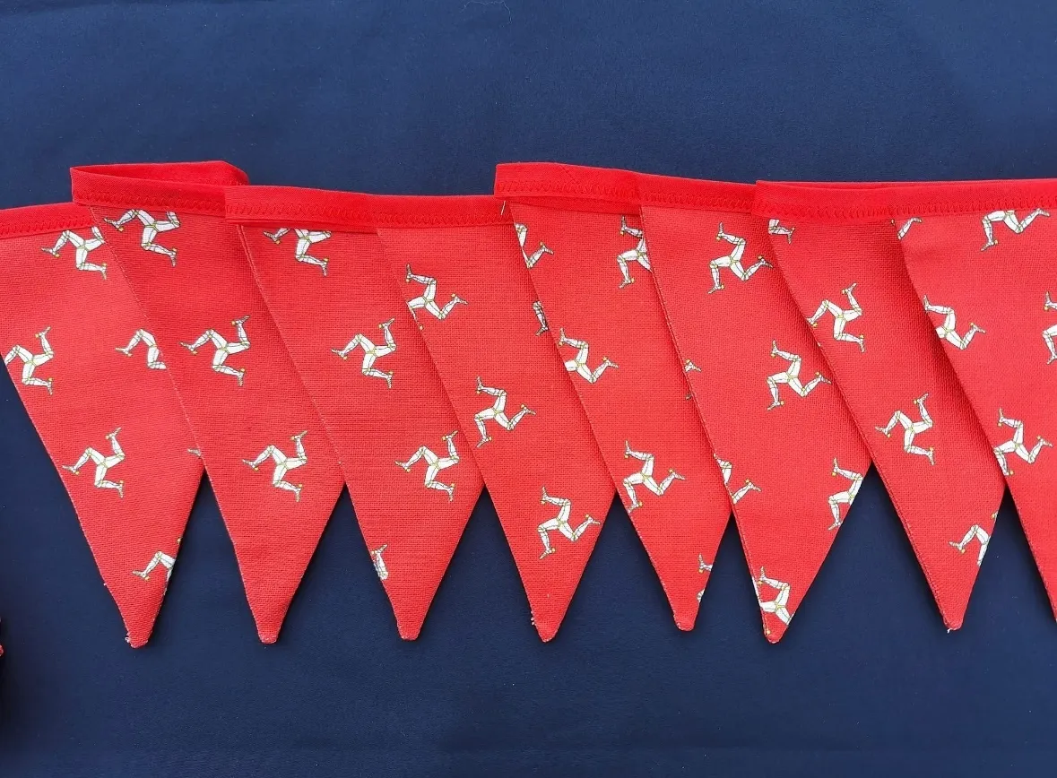 Handmade Bunting - 3 Legs of Mann