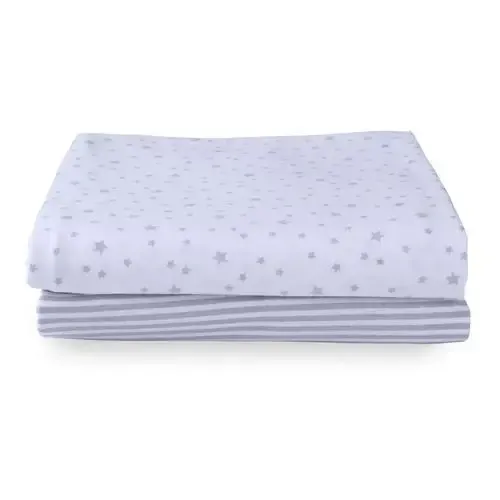 Travel Cot Sheet x2 - 120cm x 60cm