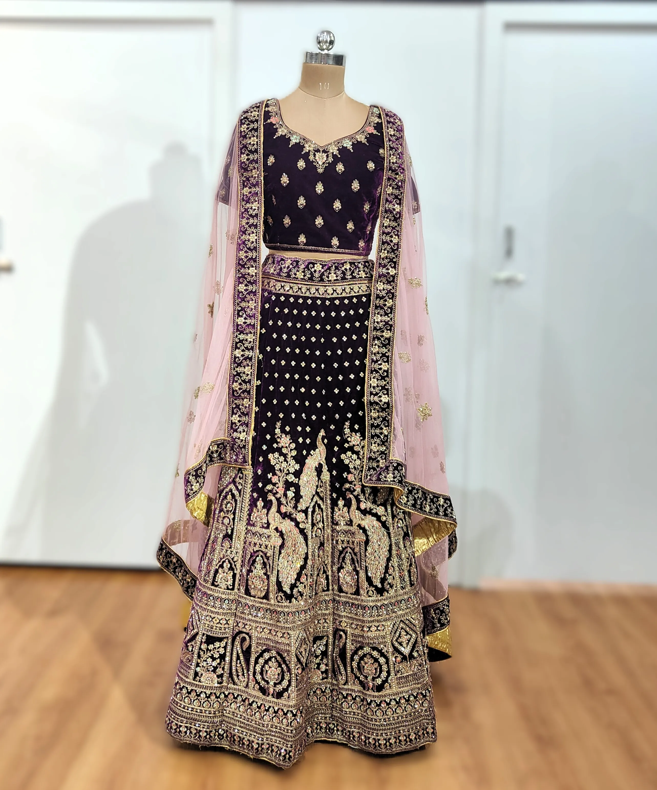 Purple Bella Bridal Lehenga L6020