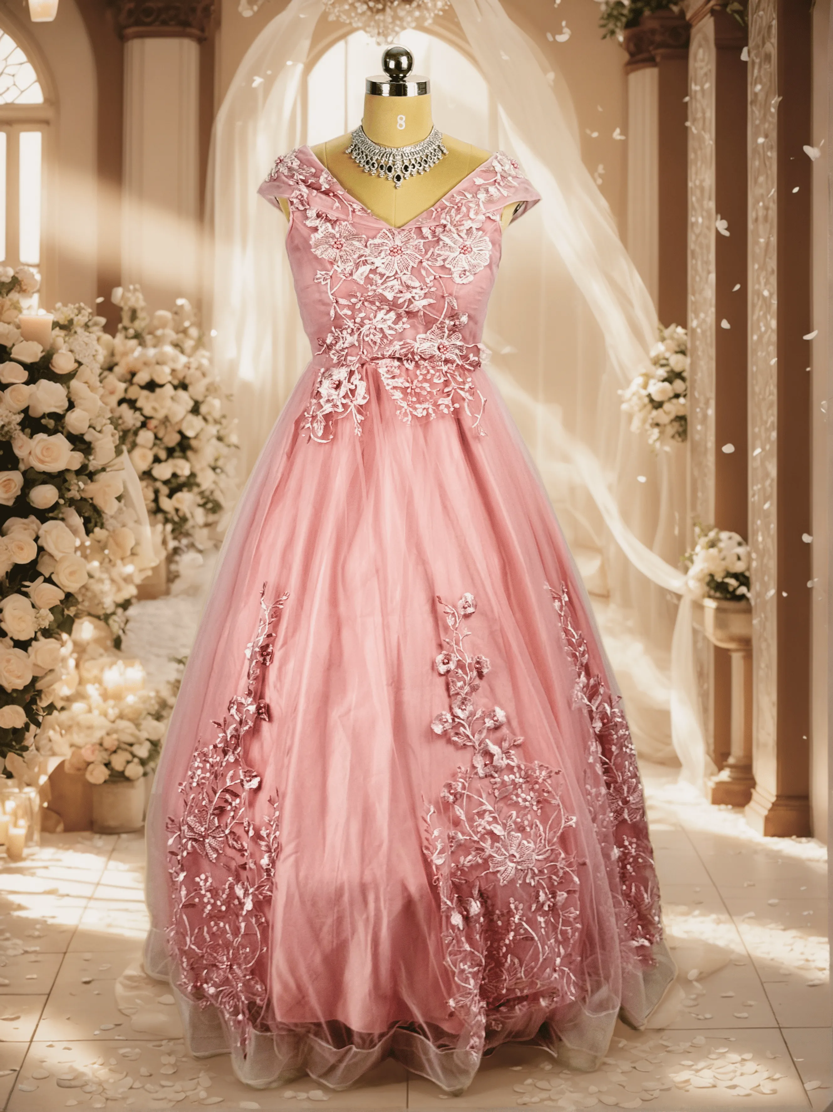 Wedding Peach Gown - G27