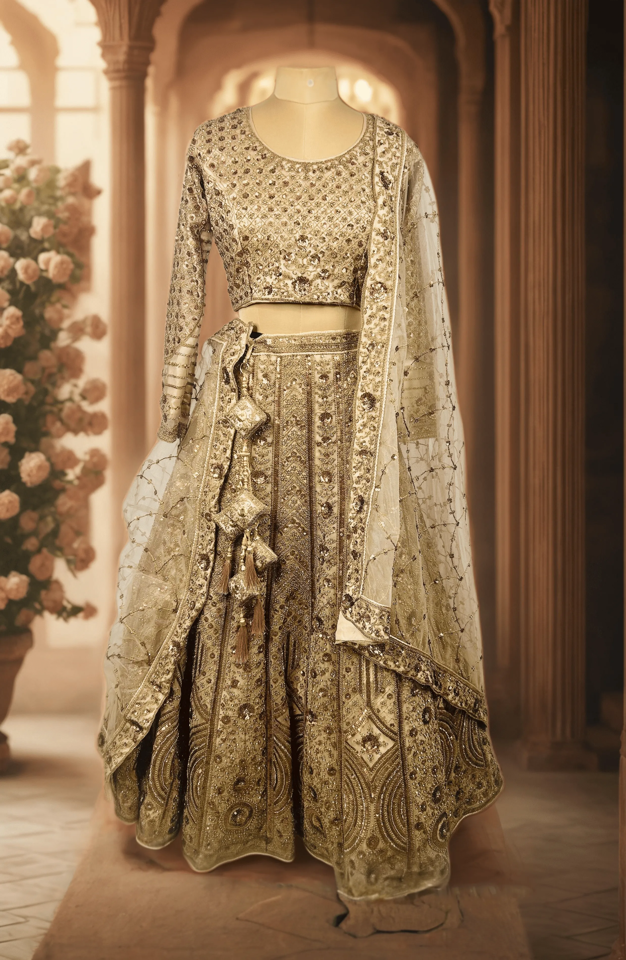 Glam Gold Bridal Lehenga L6051 L5022