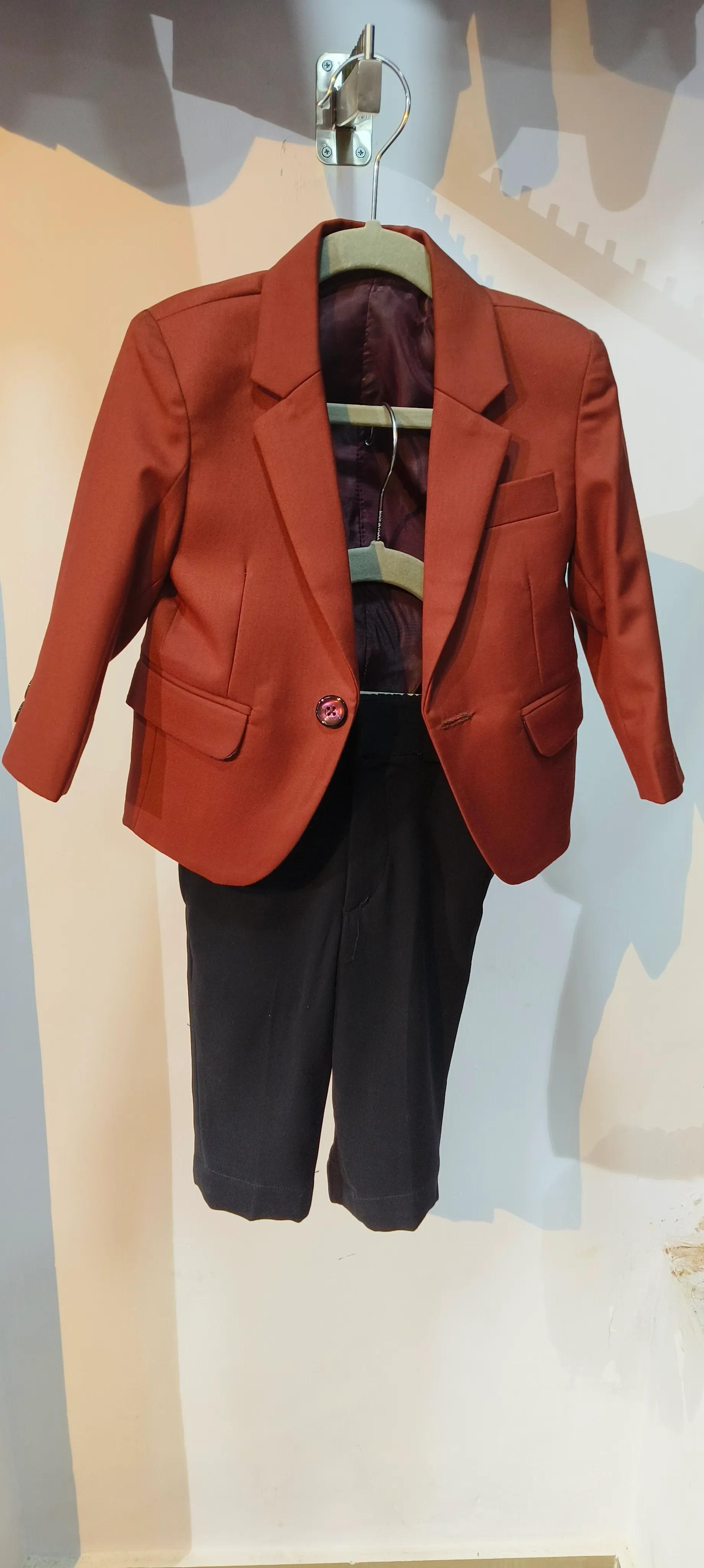 Kids Brick Red Tuxedo