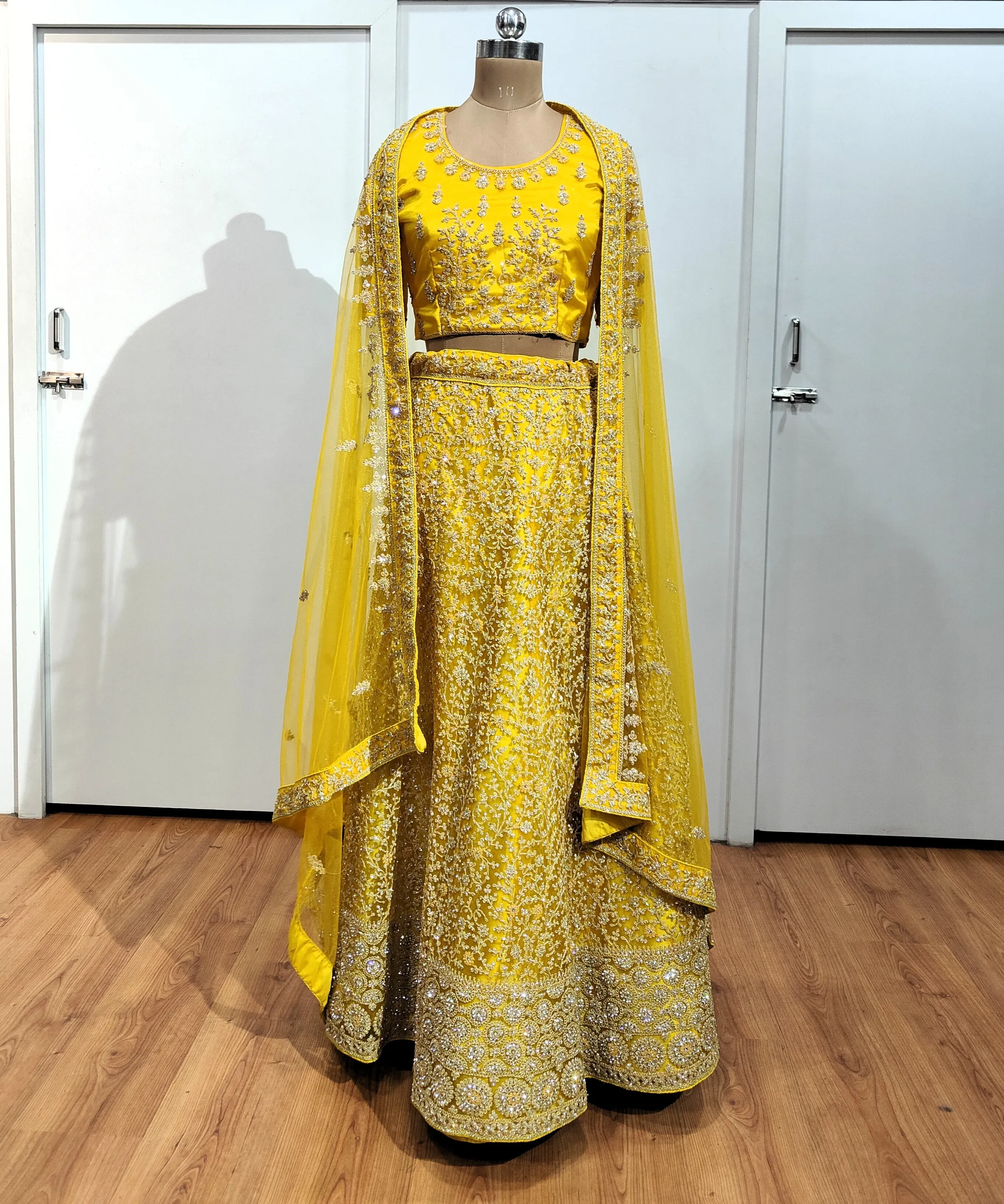 Yellow Roshan Bridal Lehenga - L6038