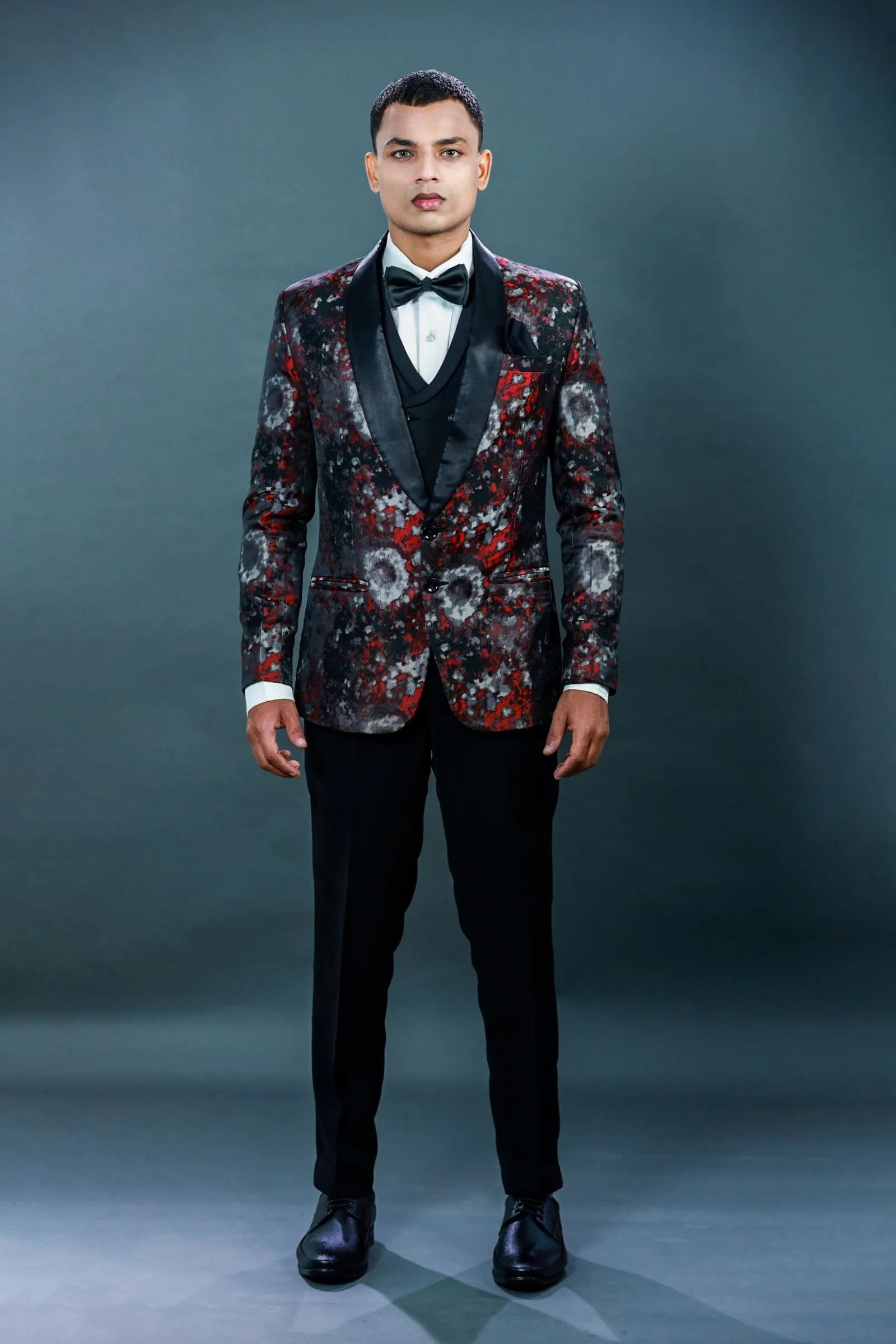 Red Self Design Tuxedo