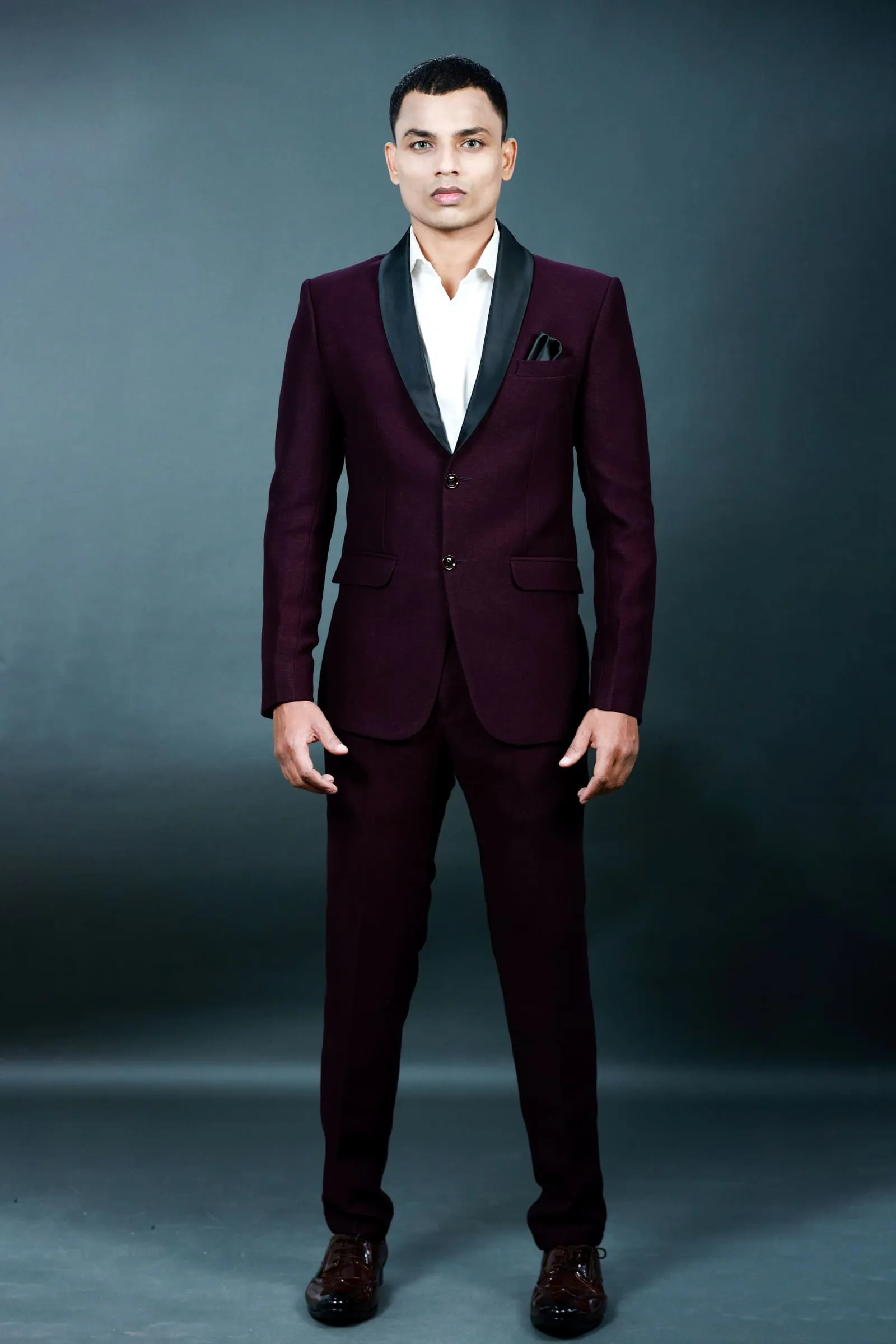 Wine Shimmer Tuxedo