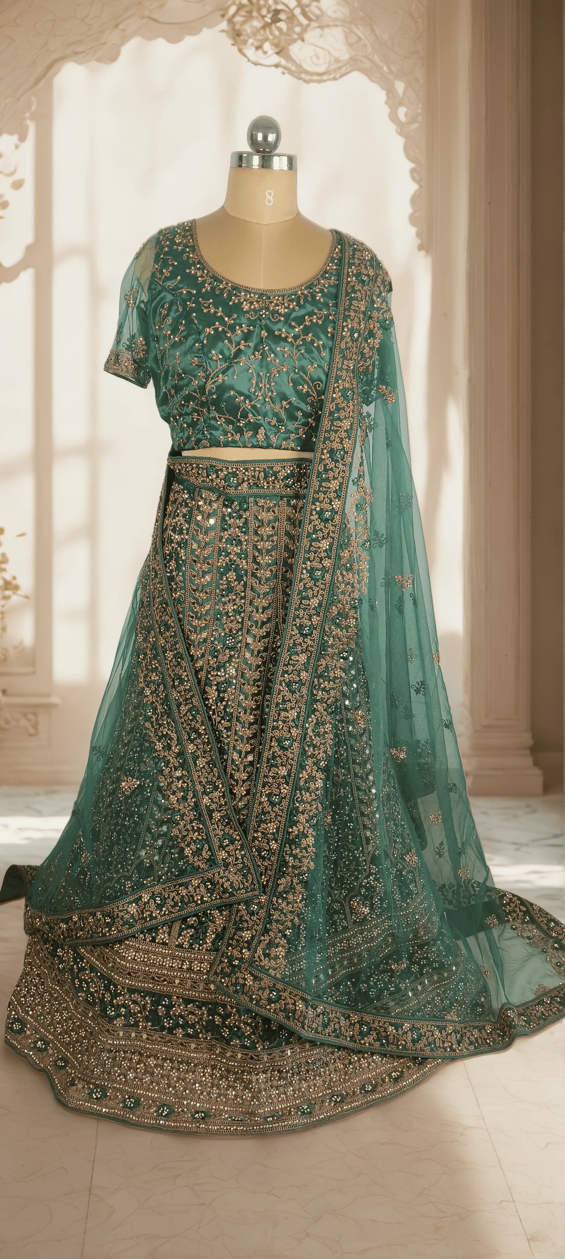 Green Alankar Lehenga - L0049