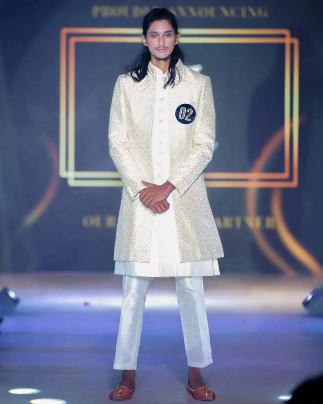 Yellow Double Layer Sherwani