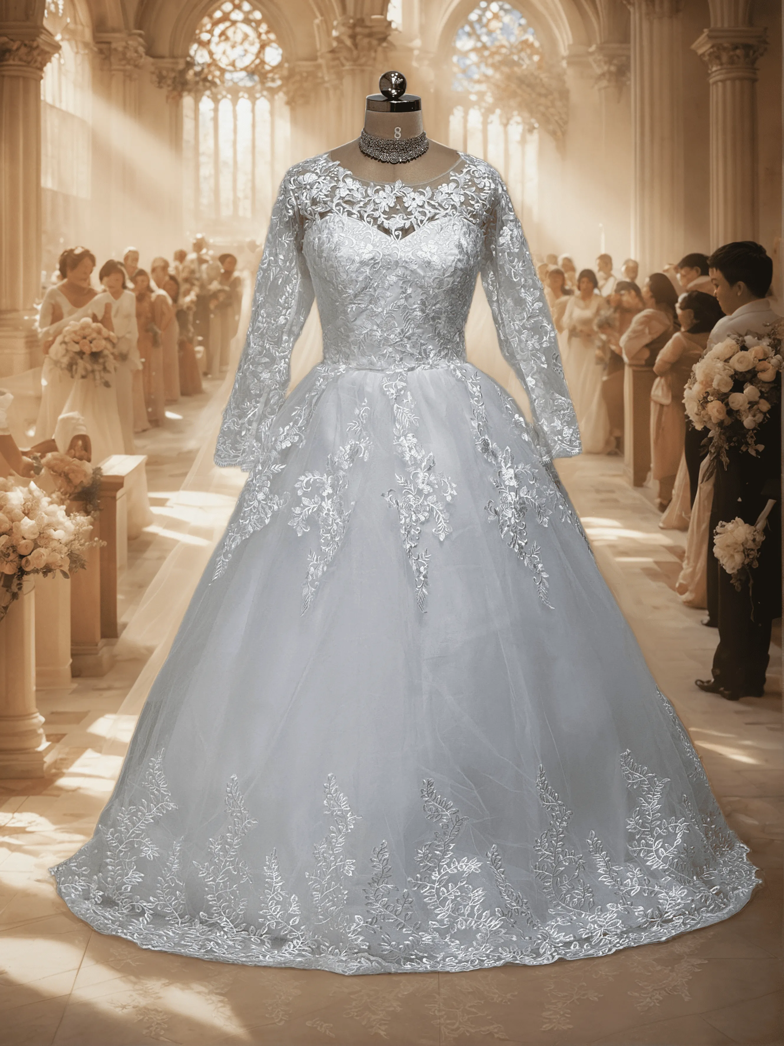 Christian White Gown - G24