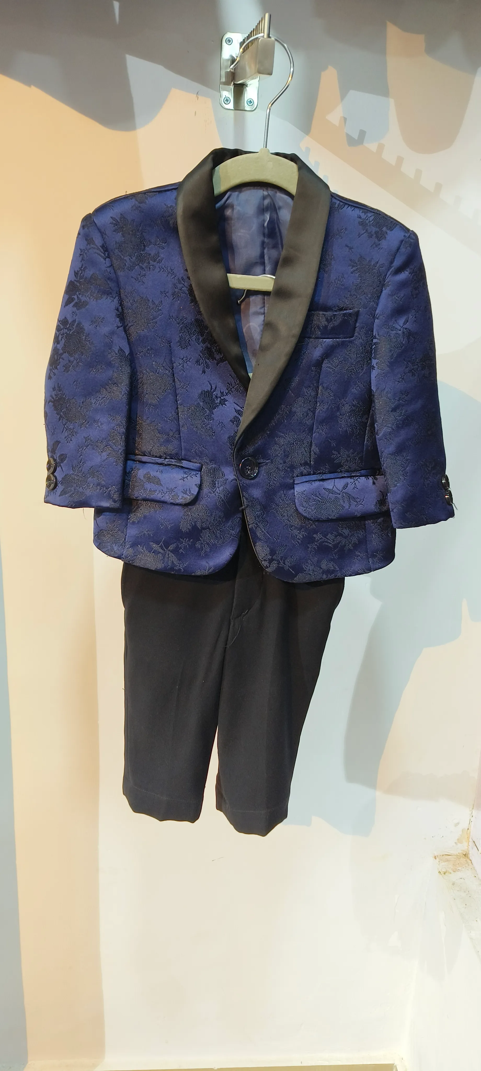 Kids Blue Floral Tuxedo