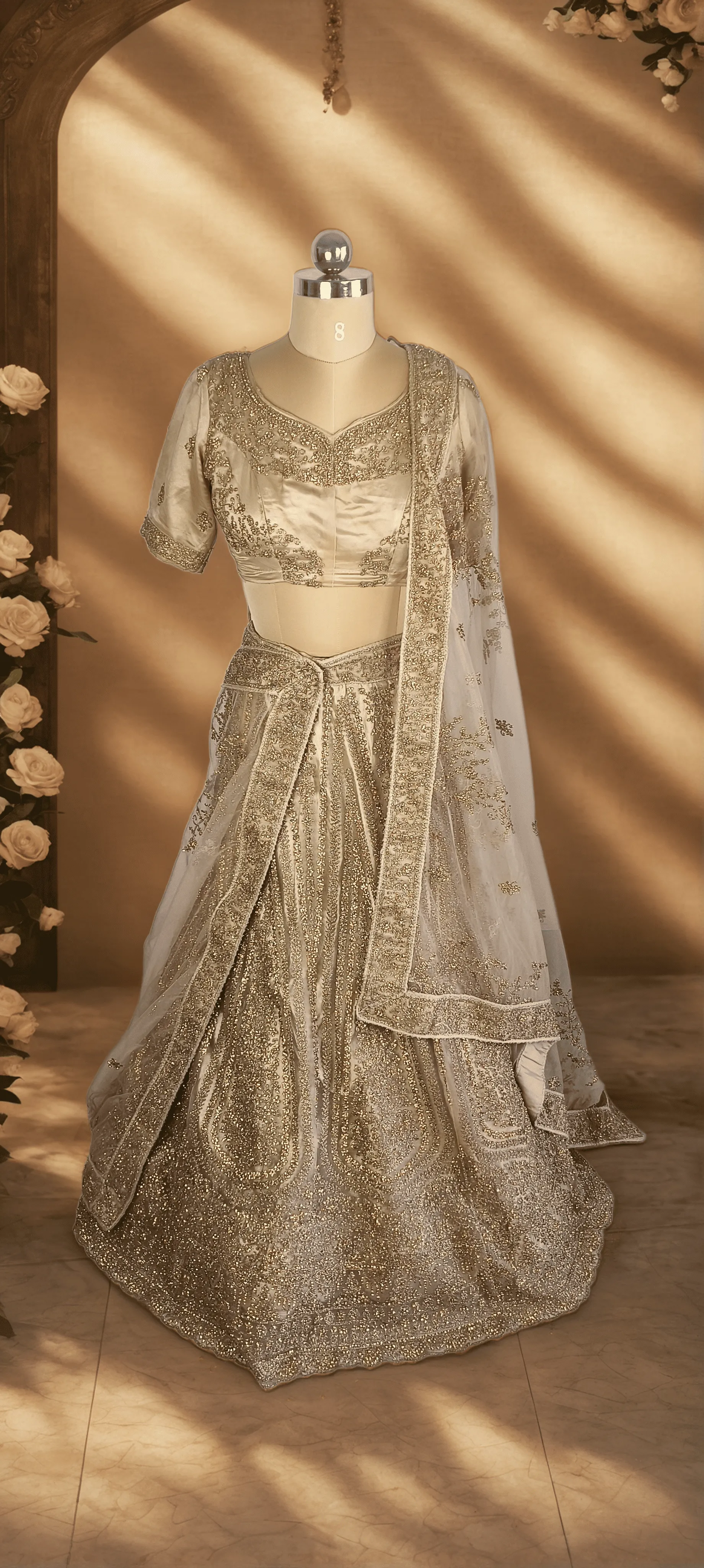 Golden Labh Bridal Lehenga - L0035