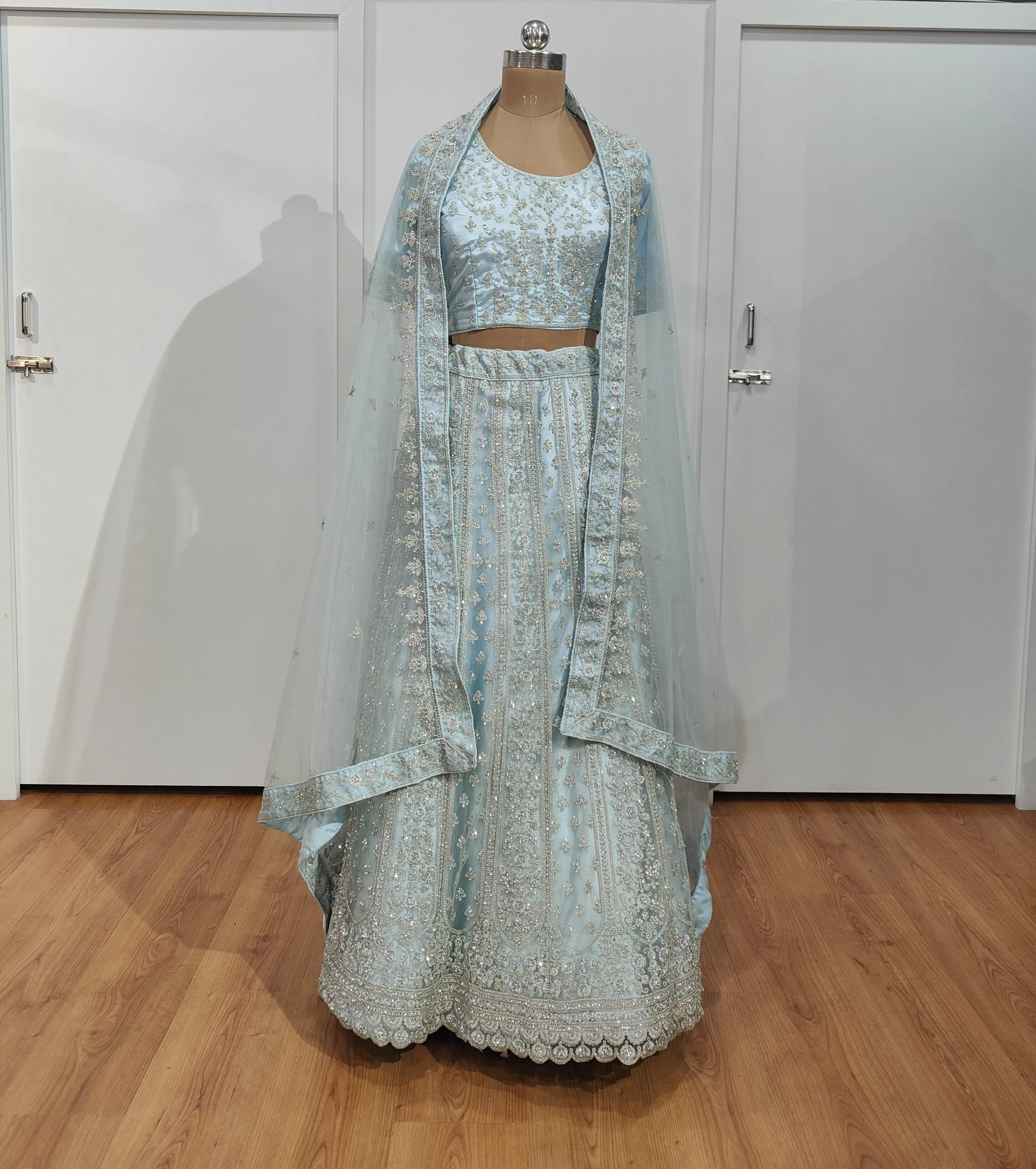 Hunter Ice Blue Lehenga - L6026 , L0028
