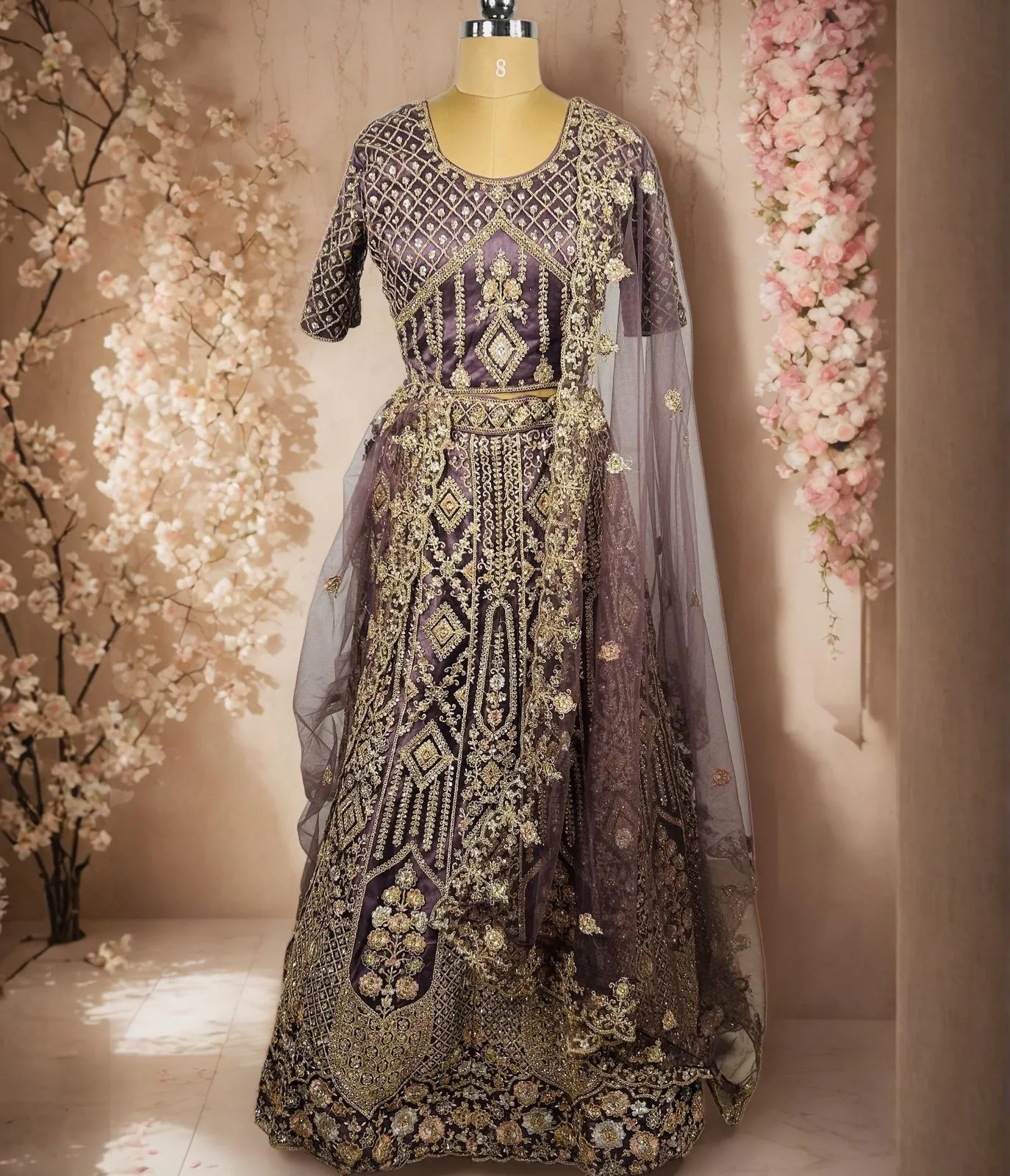 Lavender Suma Bridal Lehenga L0065