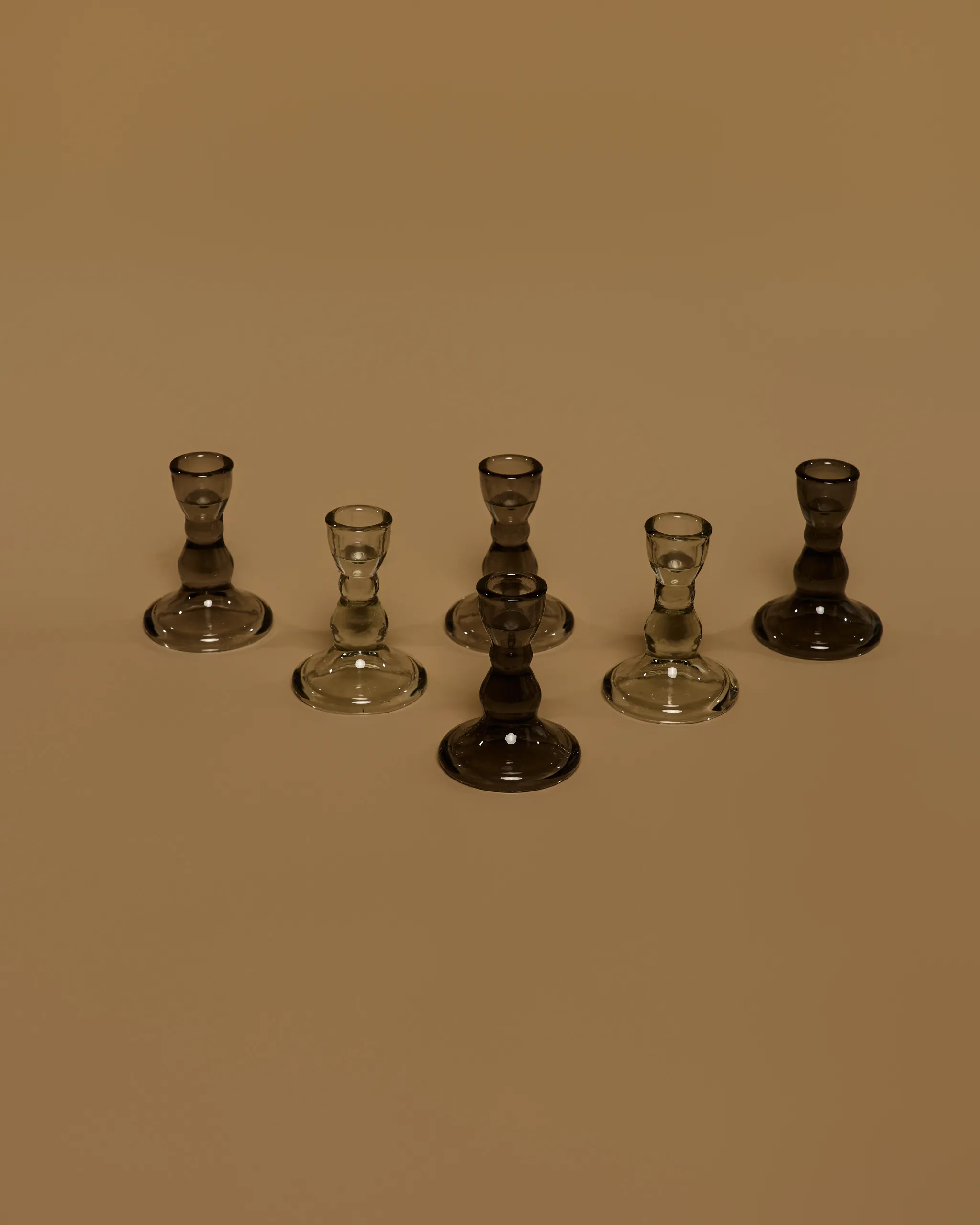 Svícny šedé set 6ks