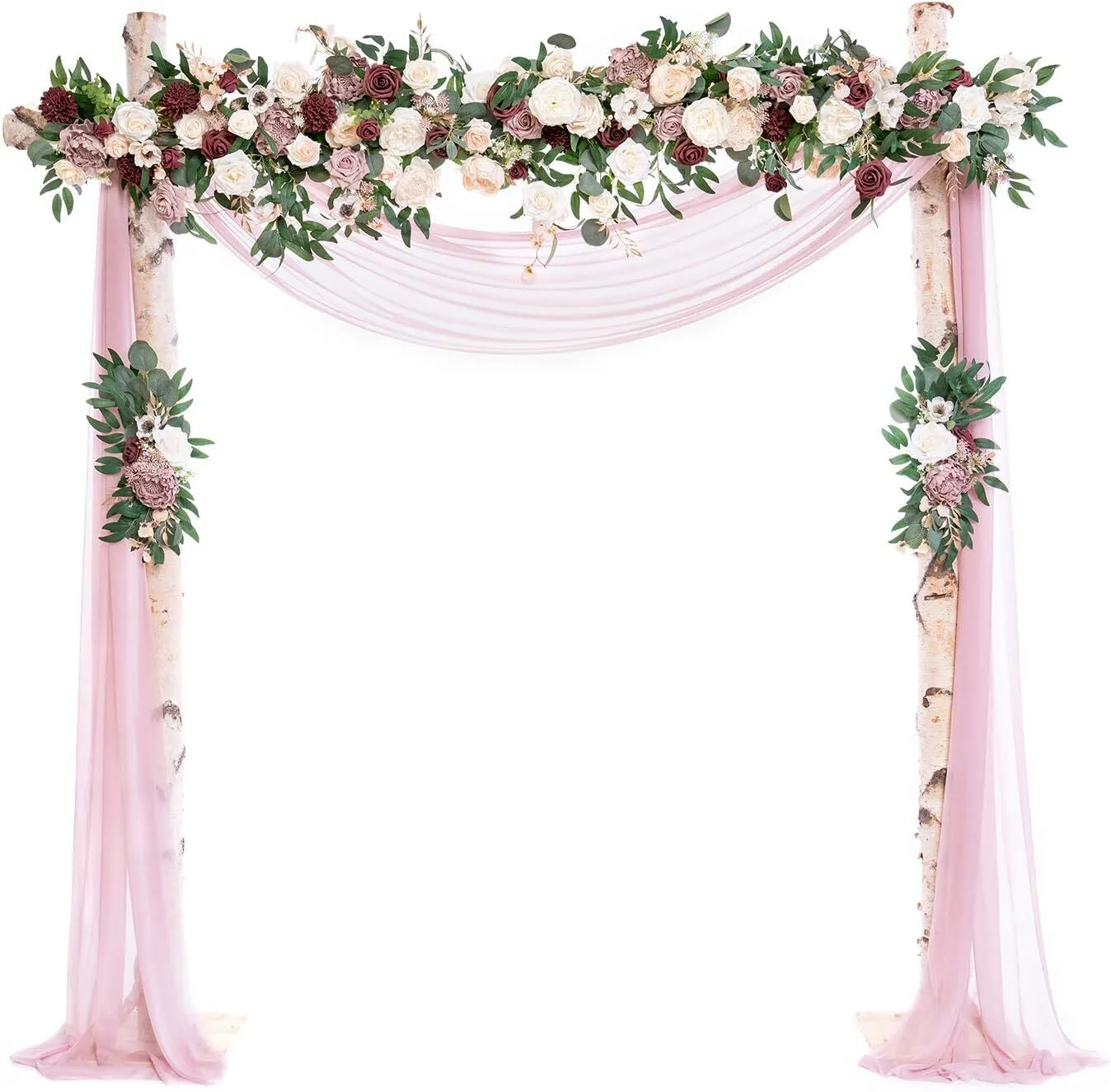 Marsala and Blush with 2 Side Pieces