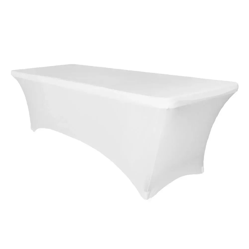 White 90"x156" Rectangle Spandex Tablecloth