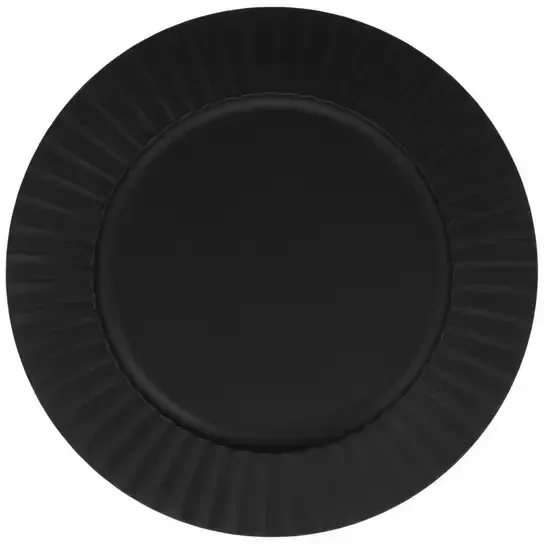 Black Wavy Edge Chargers