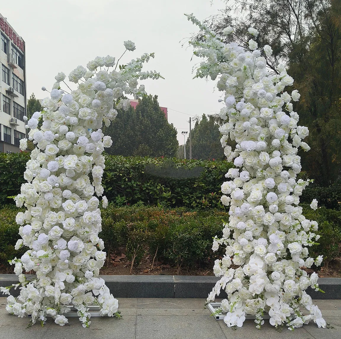 White Floral Open Arches