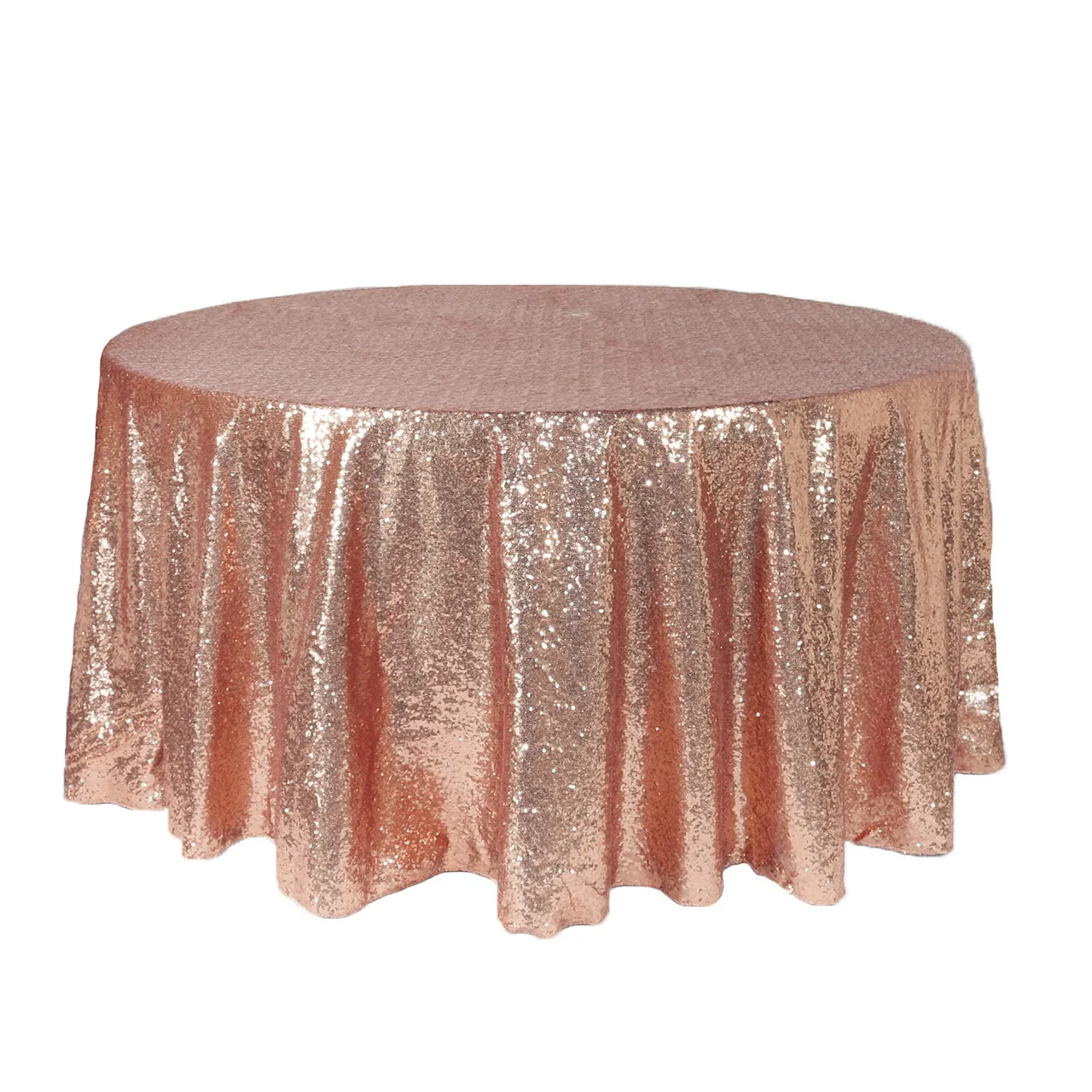 120" Round Rose Gold