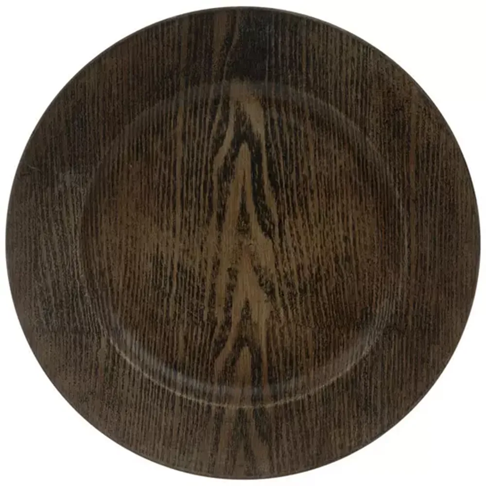 Wood Grain Chargers