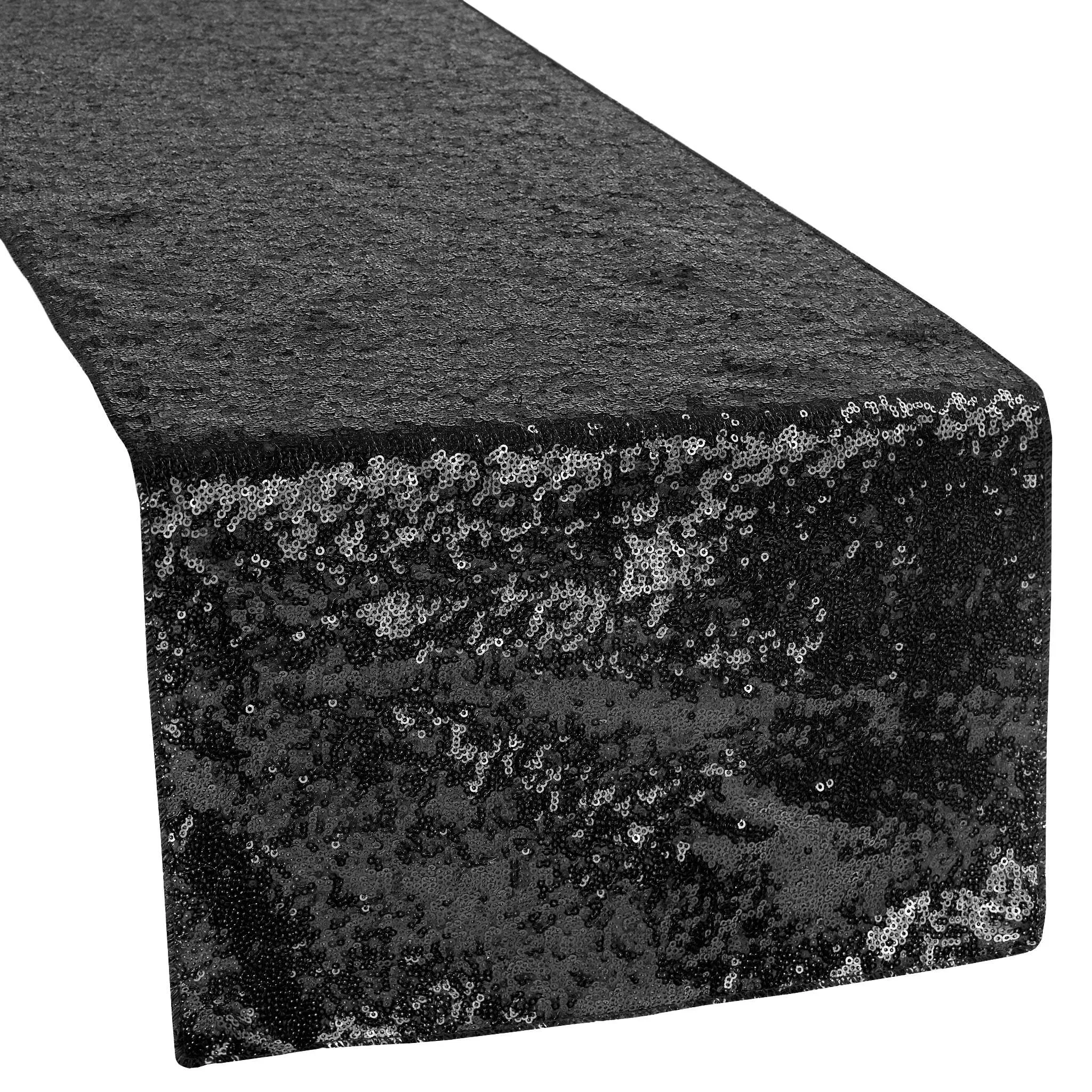 Black Sequin Table Runners