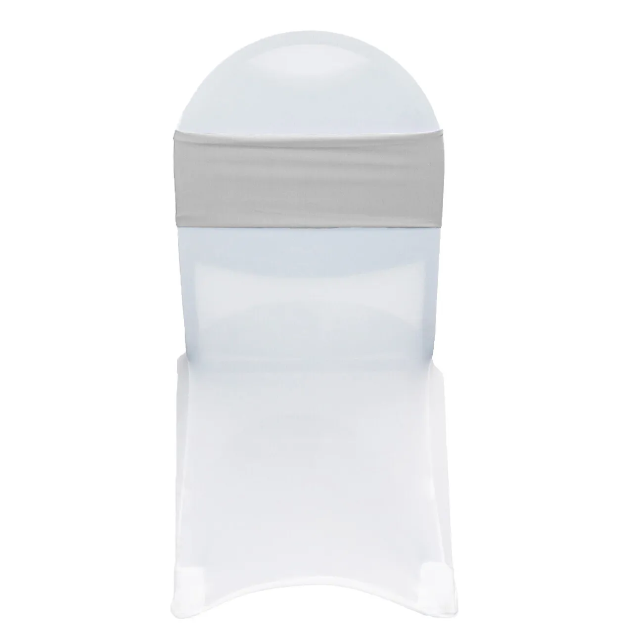 Silver Spandex Chair Bands