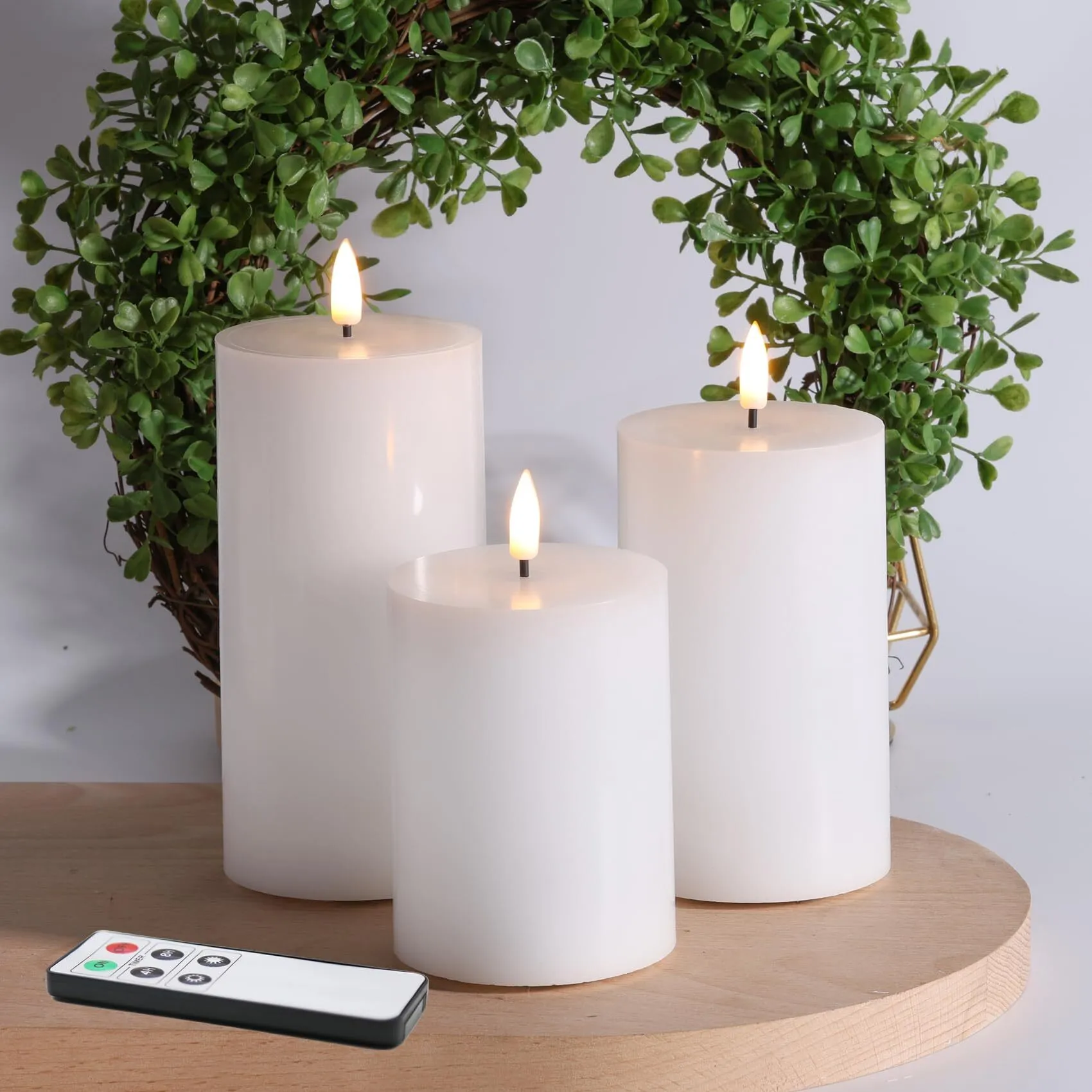 Flameless White Pillar