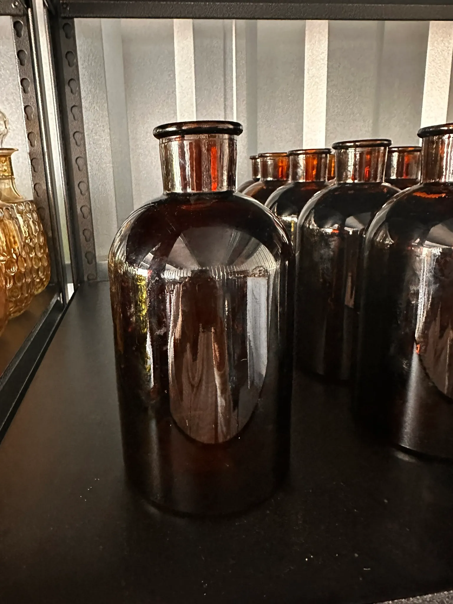 Short Amber Jar