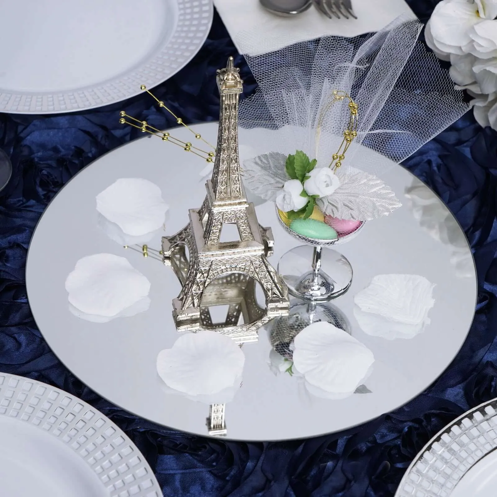 Round centerpiece mirror-12"
