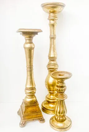 Pillar Candlestick-Gold-Medium