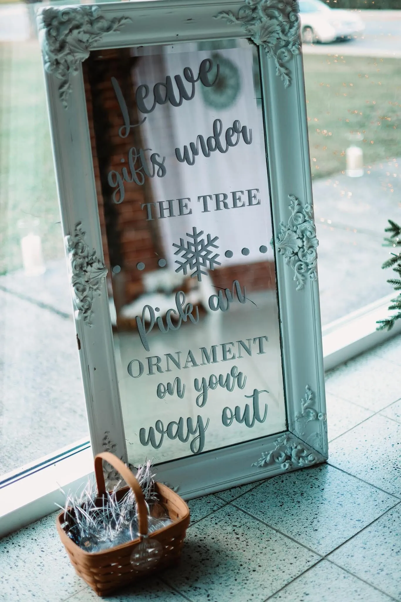 Mirror White Ornate- Item #2100