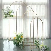 Gold Metal Arch Set- Item #1704 (Can be rented individually)