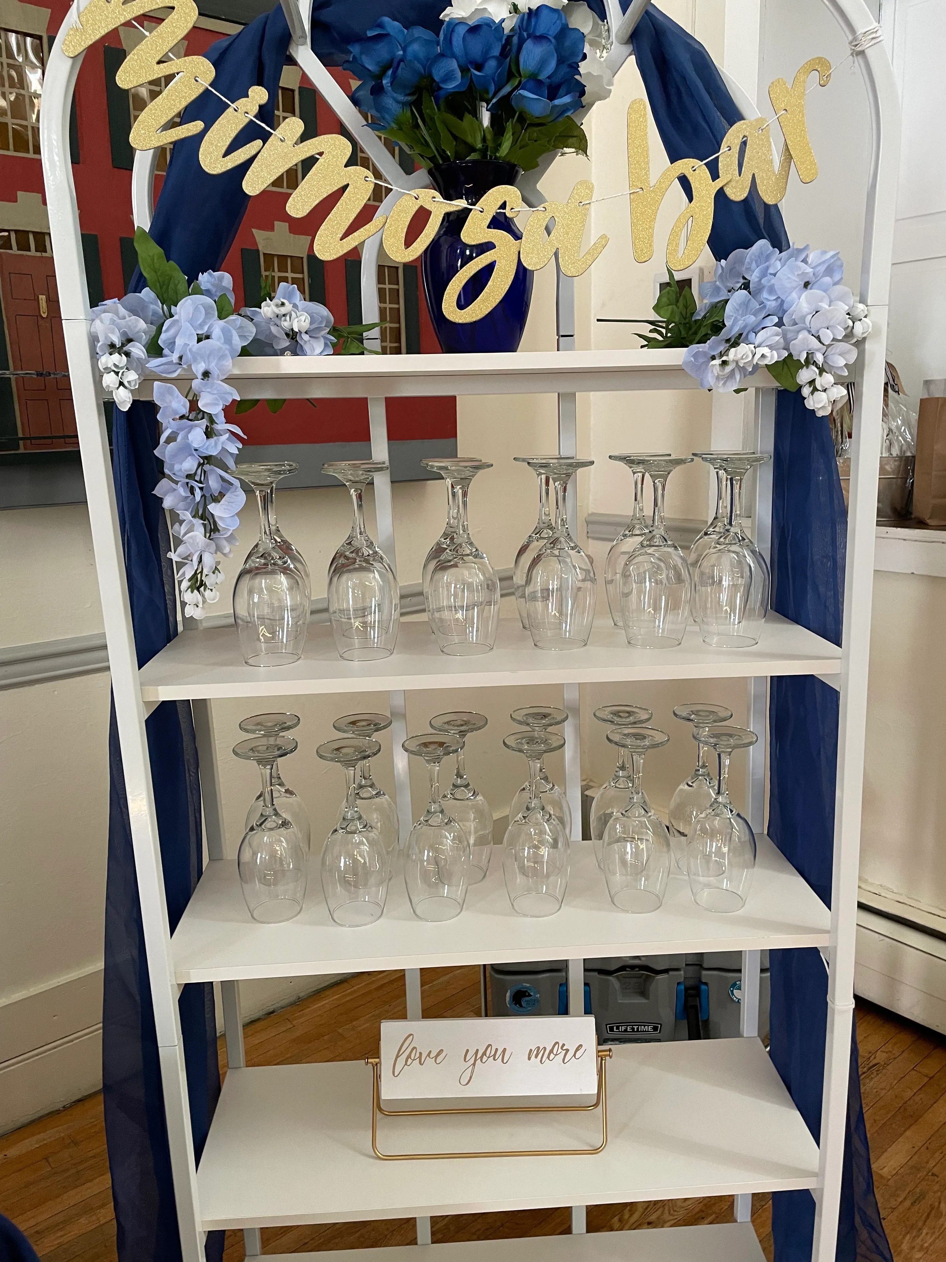 White arched shelf