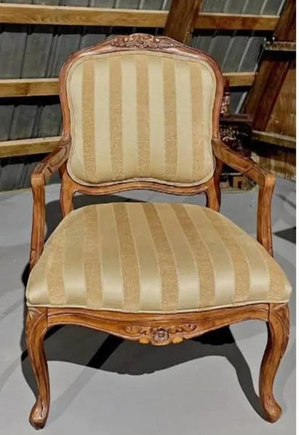 CHAIR-Tan Stripe