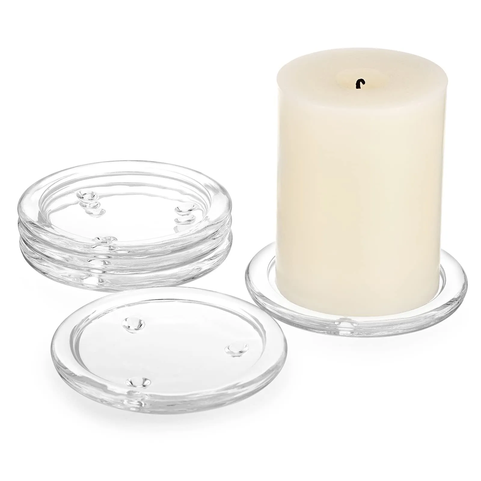 Candle plate holder-clear 4’’
