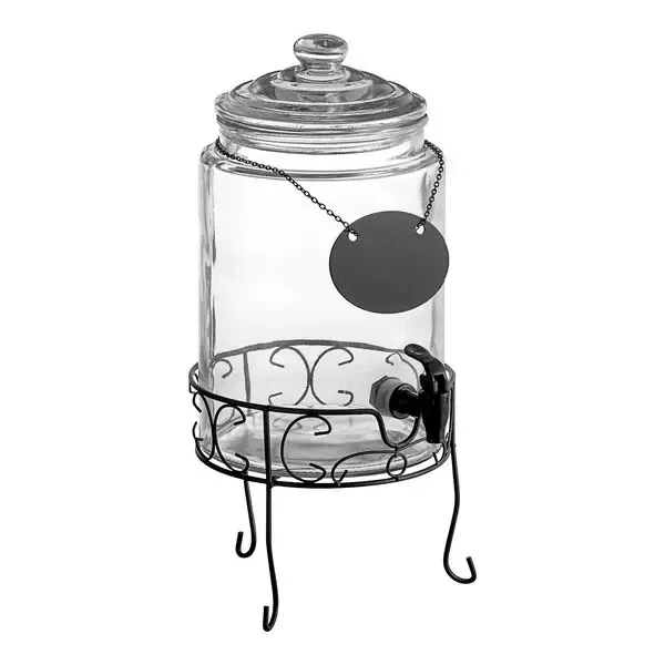 Glass Beverage Dispenser with stand