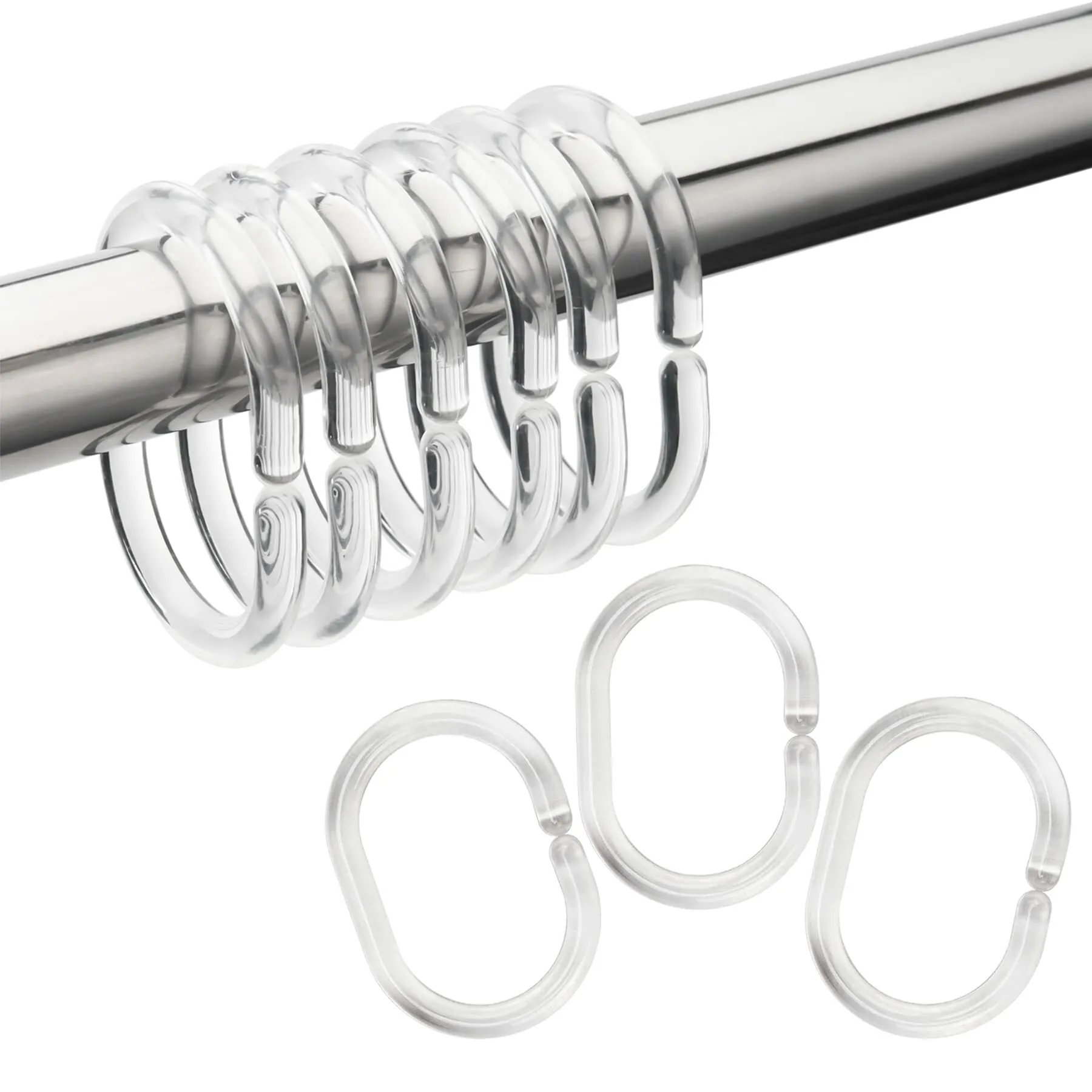 Clear Shower Curtain Hooks
