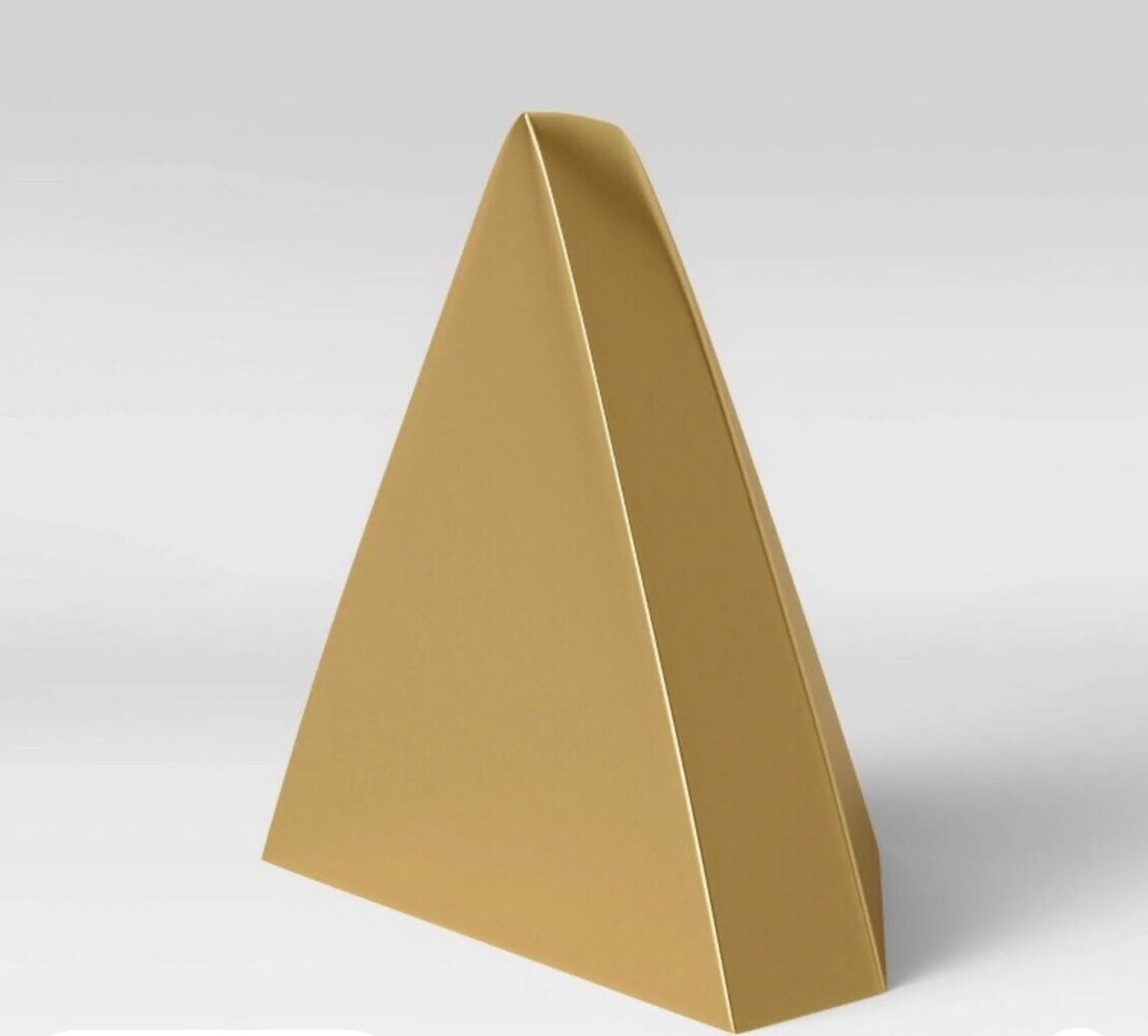 Gold Tone Pyramid Bookends