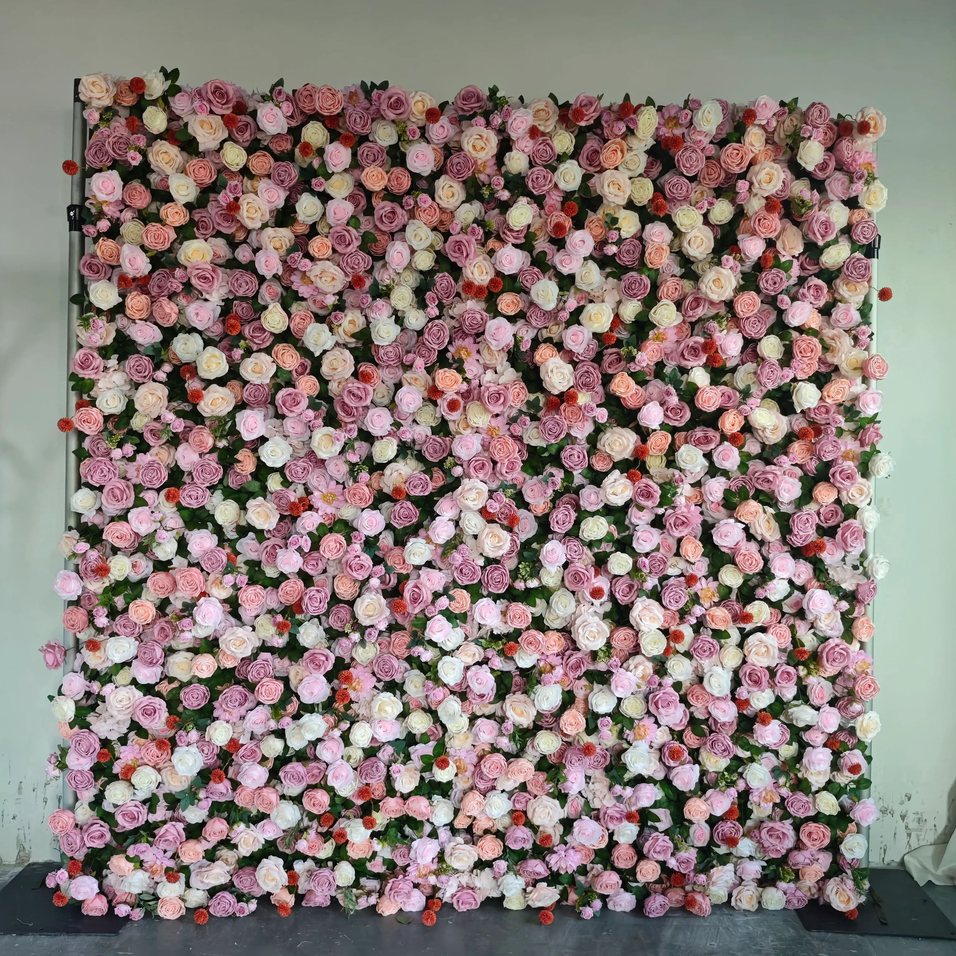 Pink Flower Wall Backdrop 8ft x 8ft