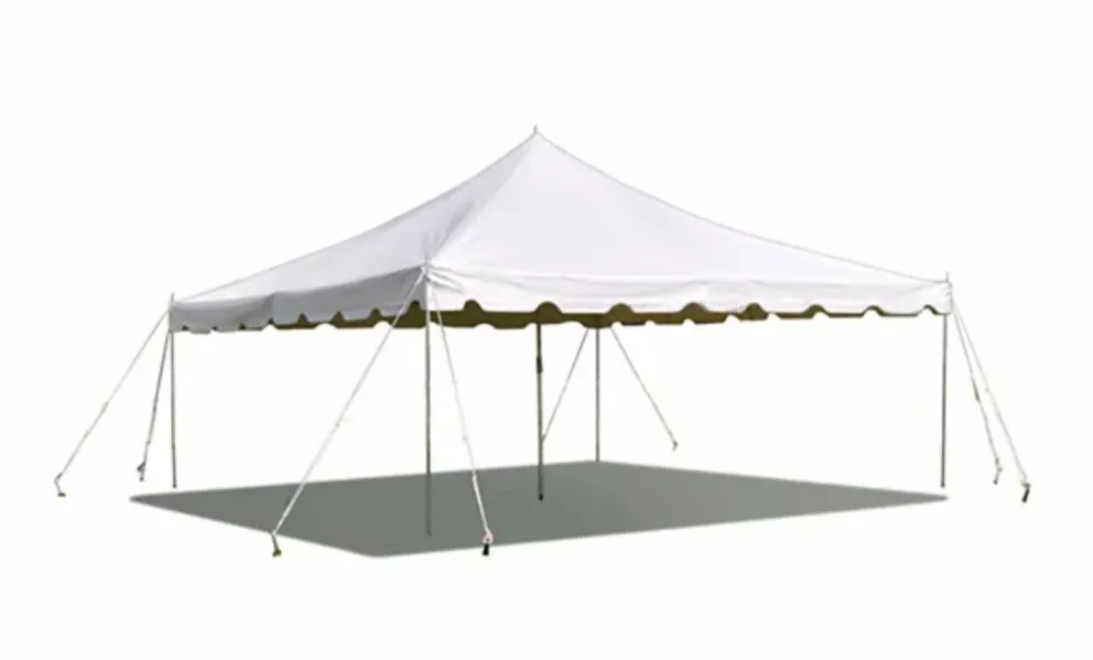 20'x20' White Pole Tent