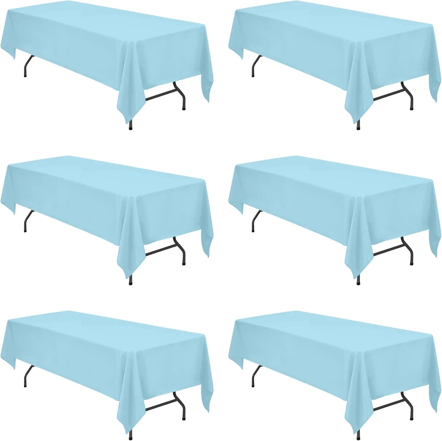 60 x 126 Inches Light Blue Table Cloths