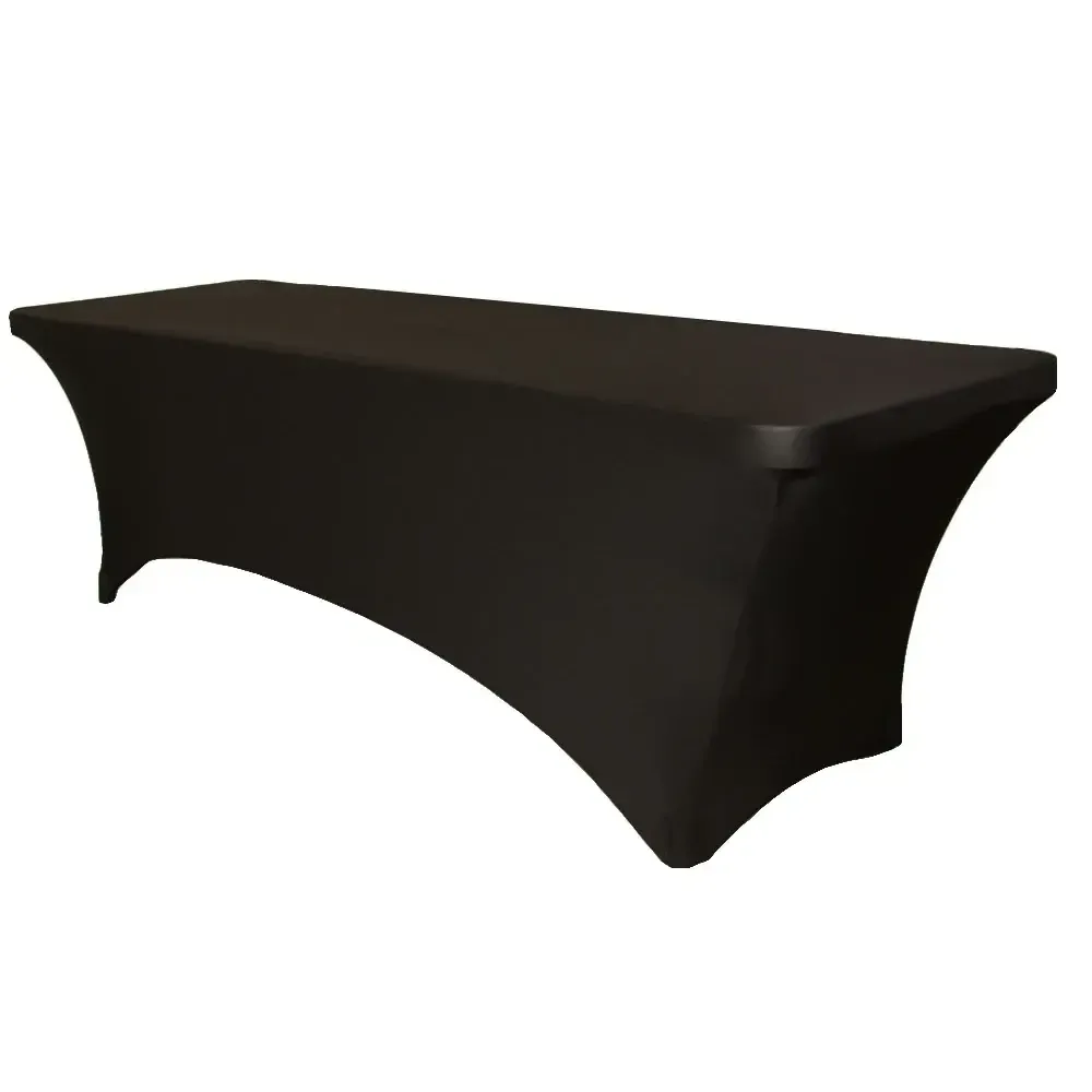 8 FT Spandex Table Cover - Black
